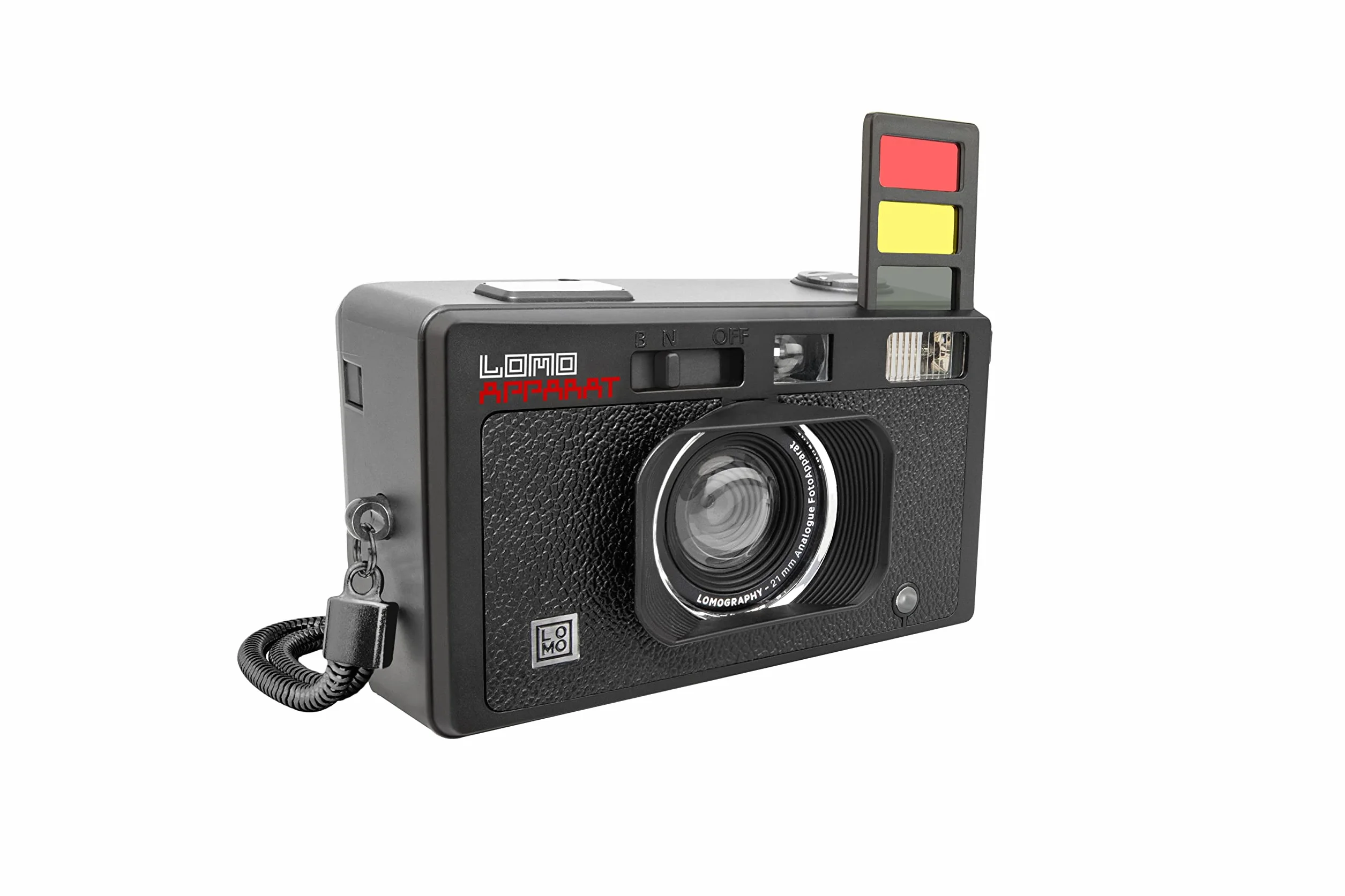 Lomography LomoApparat Appareil photo grand angle 35 mm, flash et filtres couleur intégrés, objectif kaléidoscope, objectif gros plan, splitzer, exposition multiple, longue exposition
