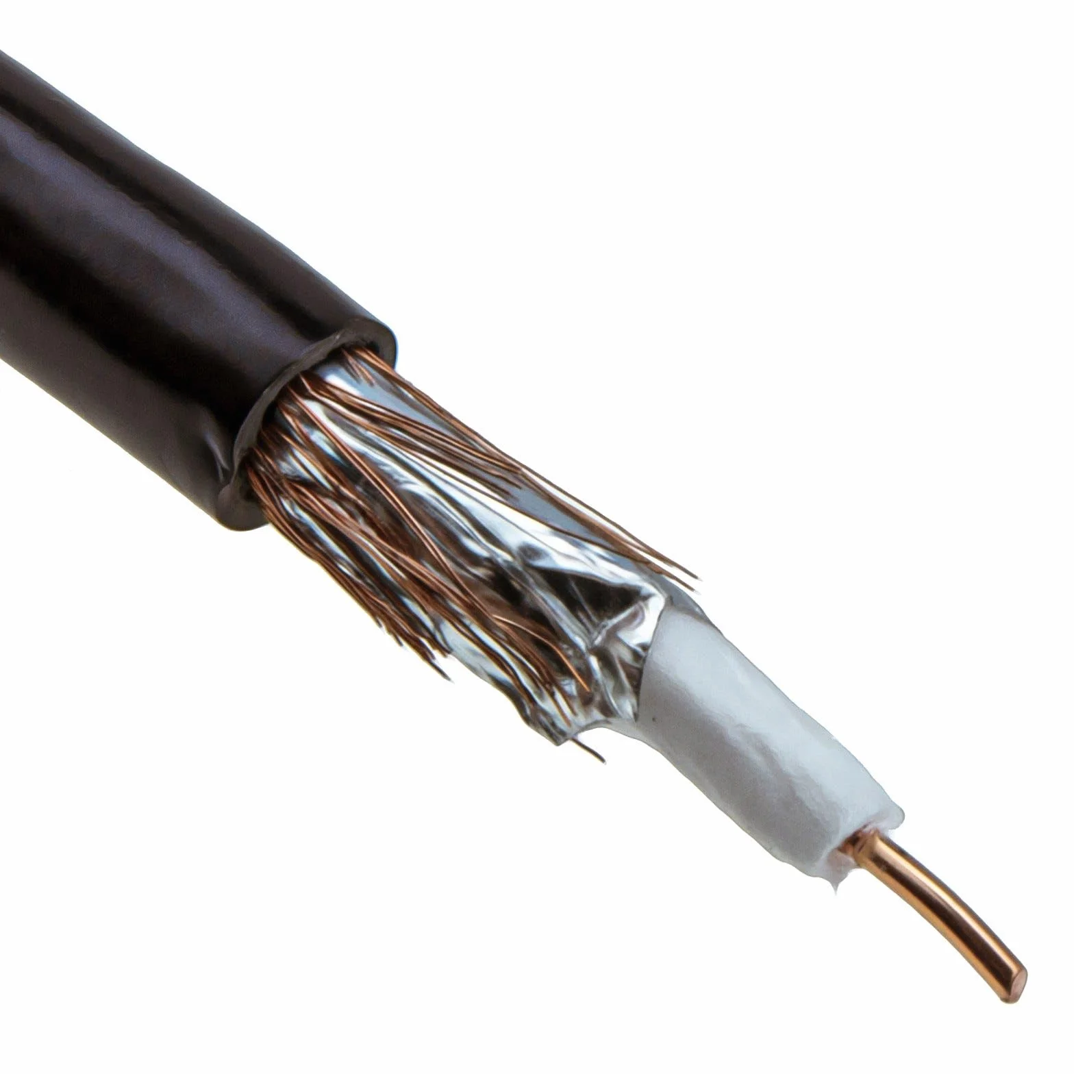 kenable RF coaxial RG6 TV Antenne Cordon Coax Mâle Fiche Vers Fiche Noir câble Plaqués Or 1,5 m [1.5 mètre/1,5m]
