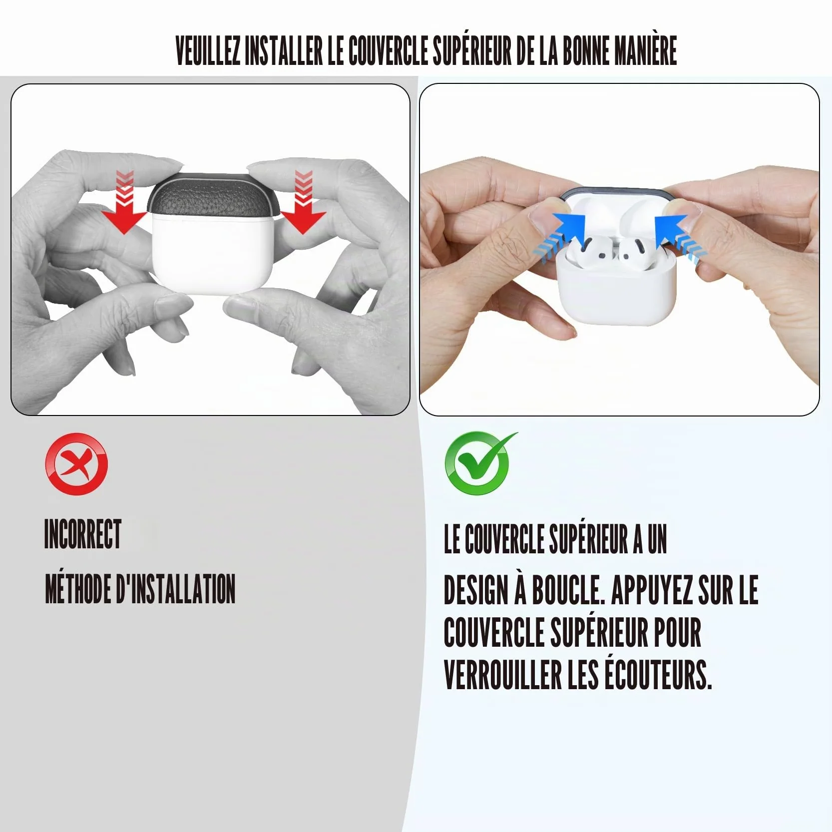 Coque AirPods 4 avec Dragonne, Protection Étui AirPods 4th Generation, Recharge sans Fil Noir