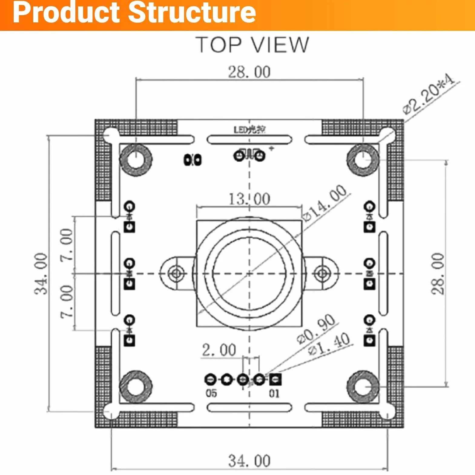 Module de Caméra intégré 1MP 1280x720 OV9732 pour Systèmes de Surveillance de sécurité