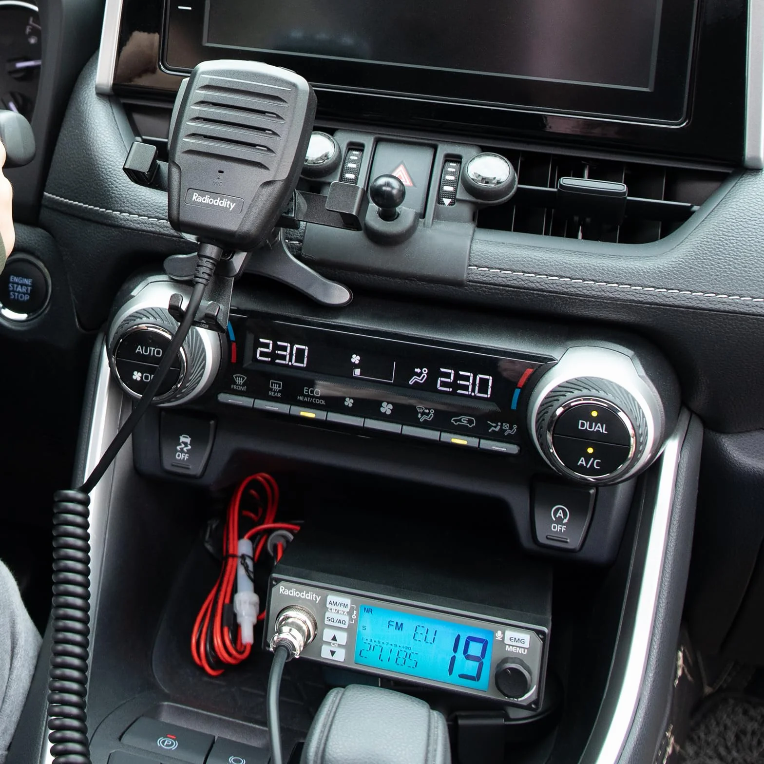 Radioddity CB-500 Radio CB Portable Émetteur-récepteur 4W AM FM avec Réduction du Bruit, Canal d'urgence 9/19, Micro Portatif