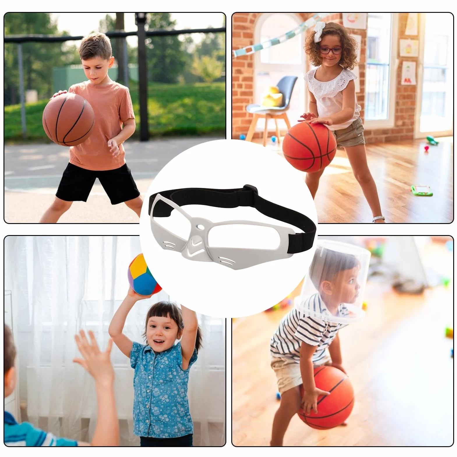 Lunettes de basket-ball pour les dribbels, équipement de protection pour l'entraînement et la compétition