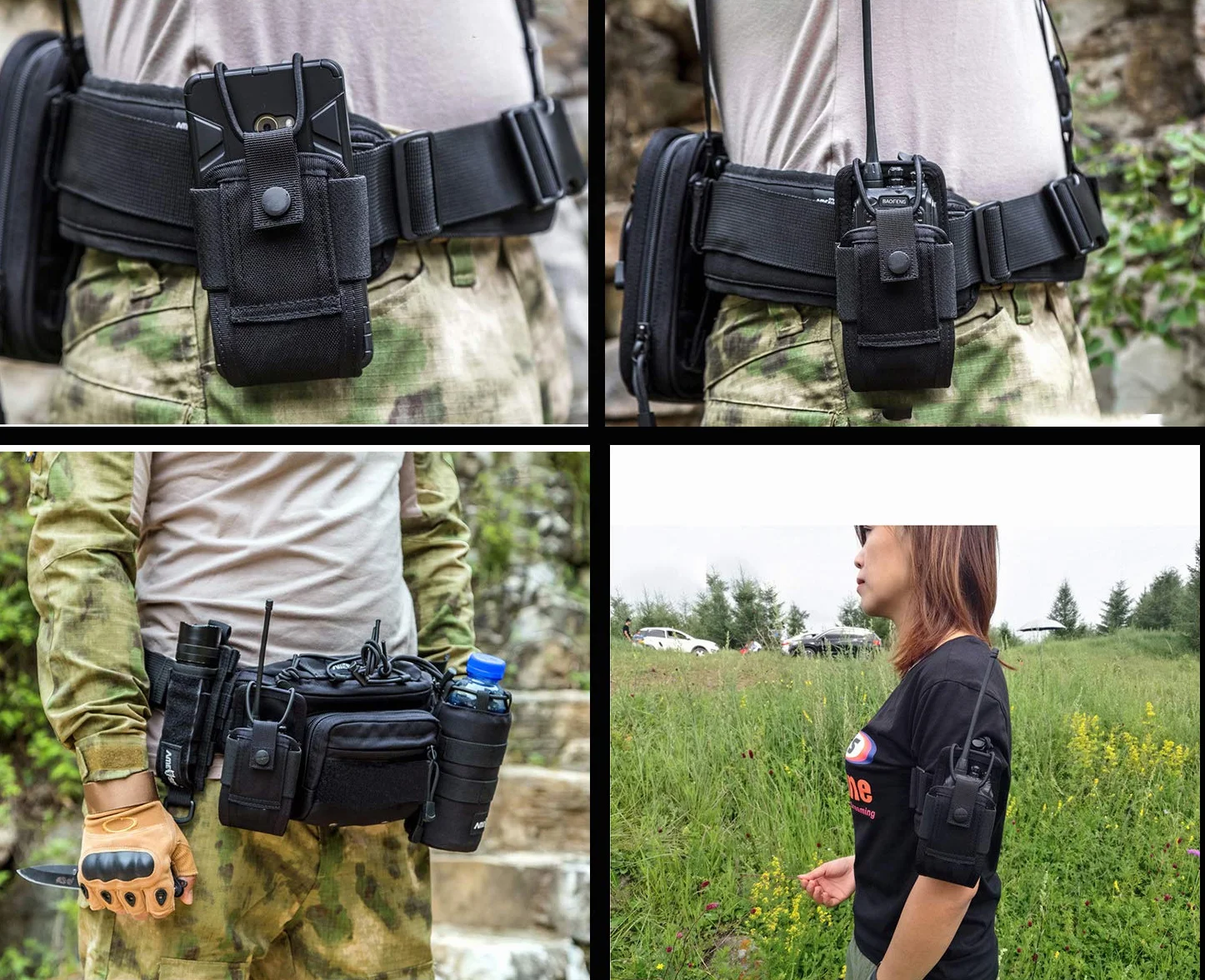 Kyrio Molle Pochette de ceinture pour radio portable ou talkie-walkie