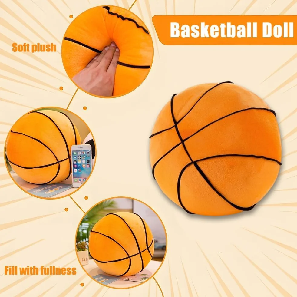 Peluche Basketball Poupée Porte-Clés Jouet Doux Cadeau Enfants