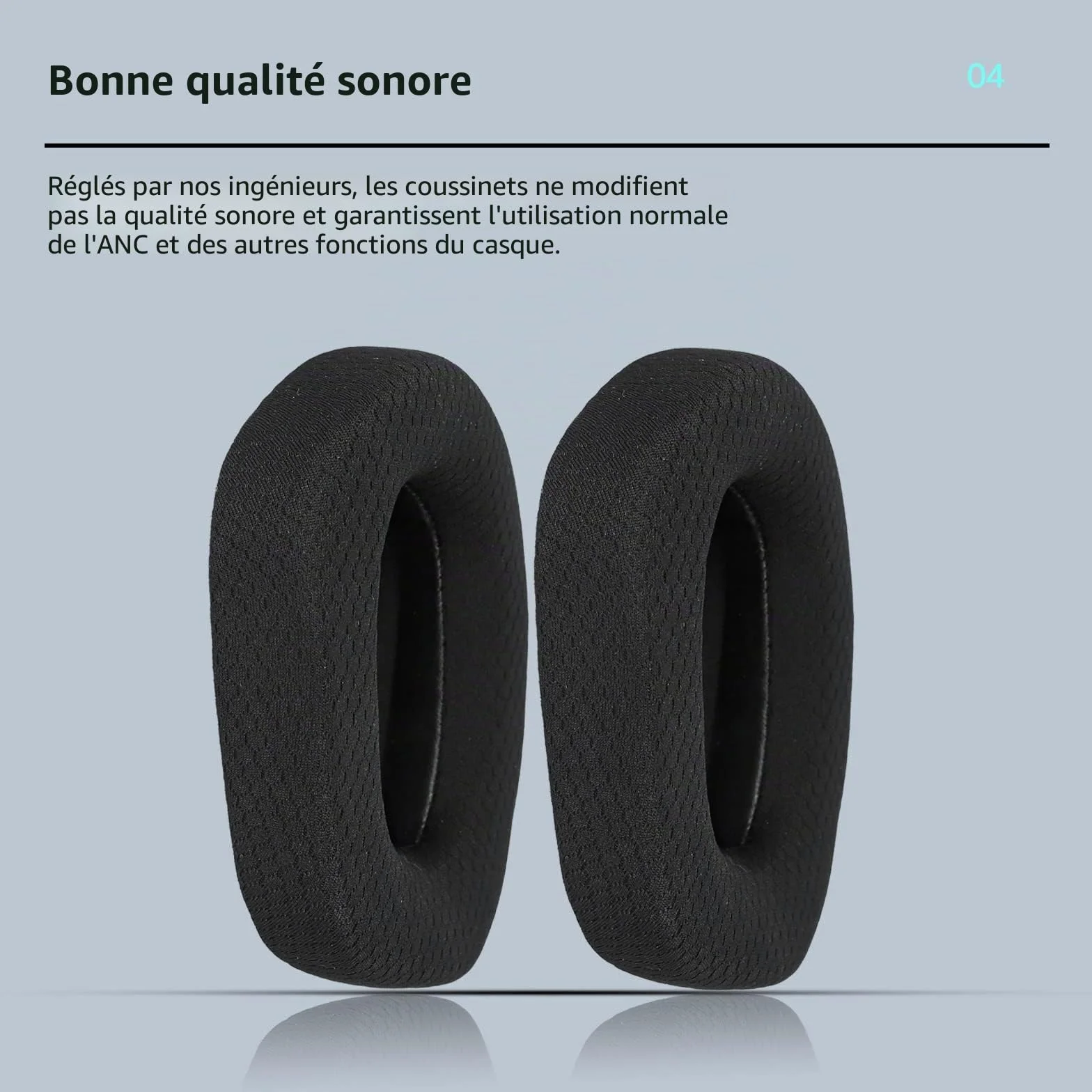 Logi Tech G733 G335 Coussinets Oreillettes Remplacement Gaming Noir