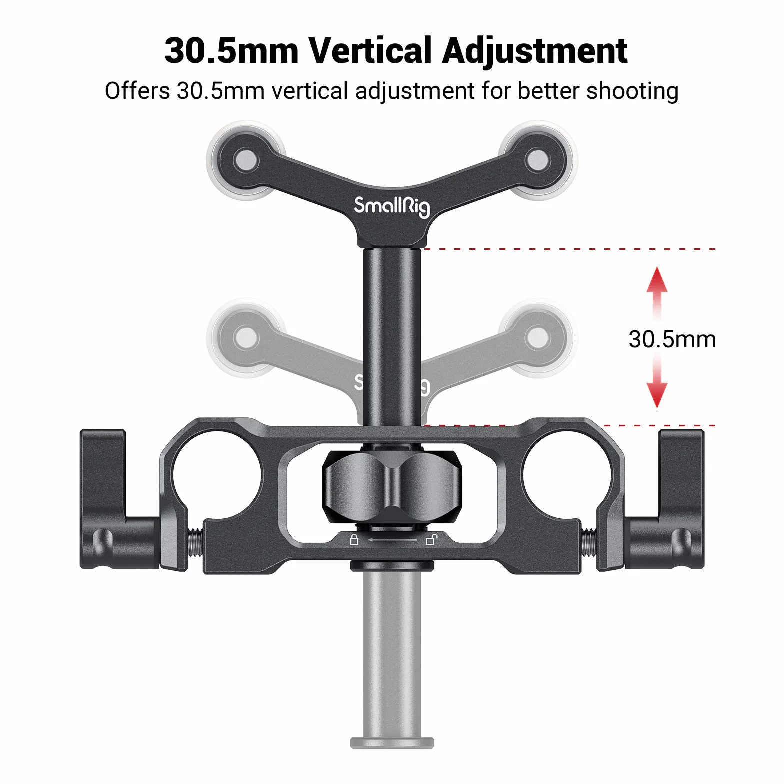 SMALLRIG Lens Support Support d'Objectif Compatible avec Objectif de Diamètre 73 mm à 108 mm - 2727