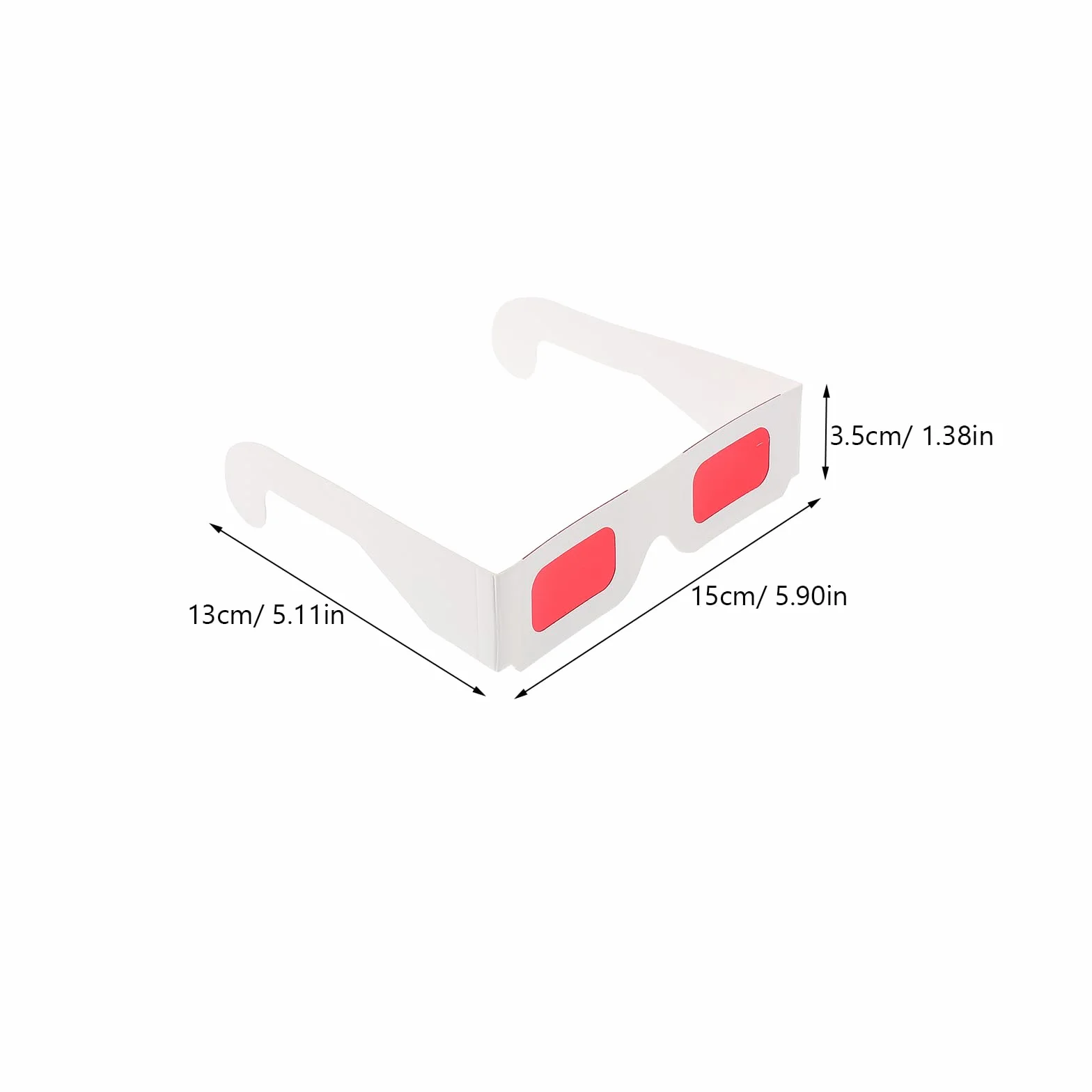 minkissy Lunettes Rouges Enfants 3D 50 Pièces pour Films À Domicile Cadeaux Saint-Valentin Fête Arc-en-Ciel Fournitures Anniversaire Et Récompenses Classe
