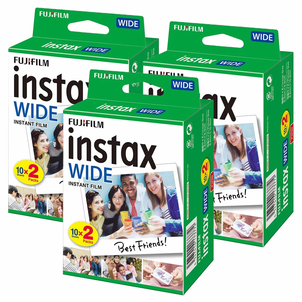 Instax Wide Lot de 3 paquets de 20 pellicules 60 poses