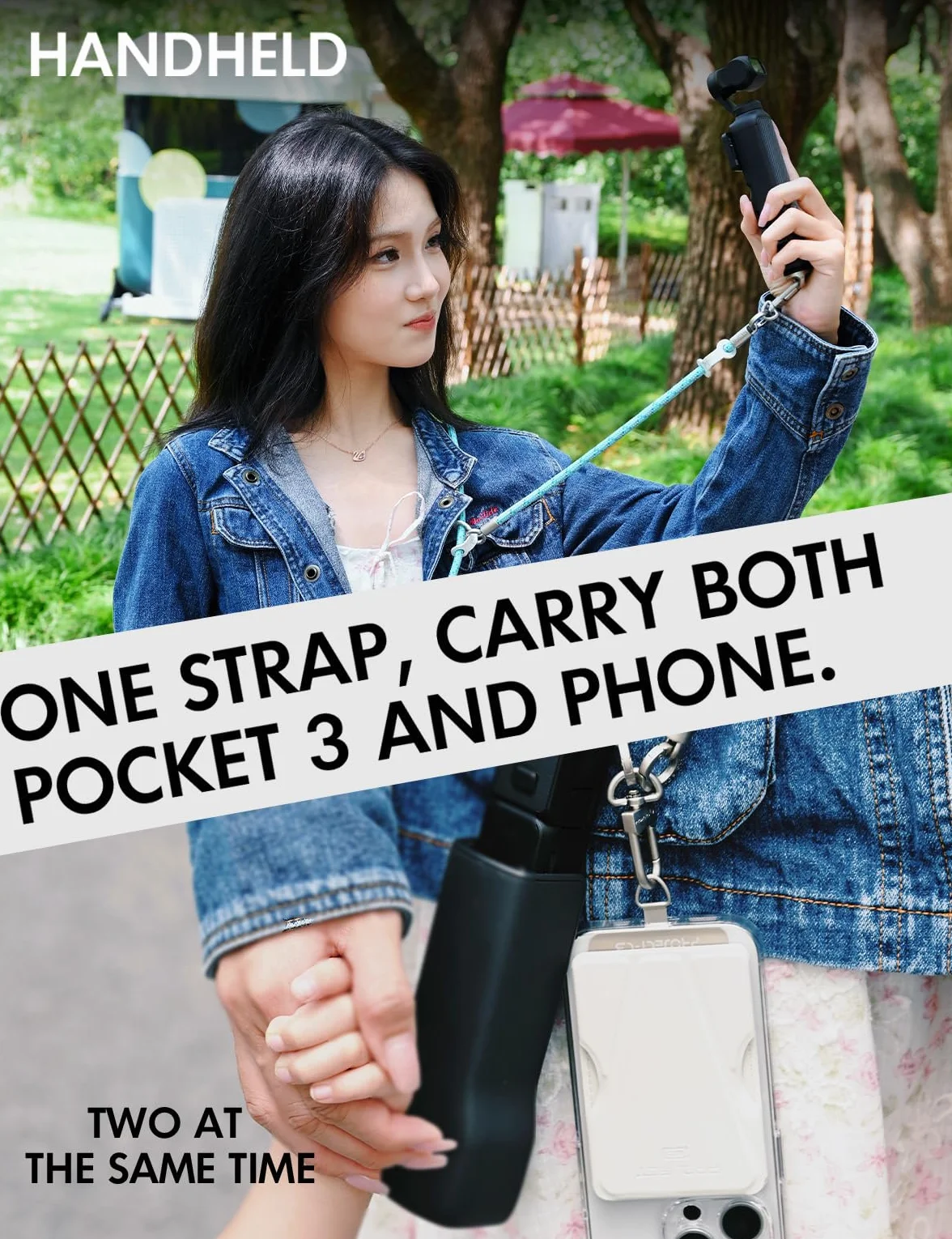 Cordon pour Pocket 3,Cordon Patch 2,Sangle Bandoulière & Dragonne,Lanière pour DJI Osmo Pocket 3, Sangle pour Téléphone