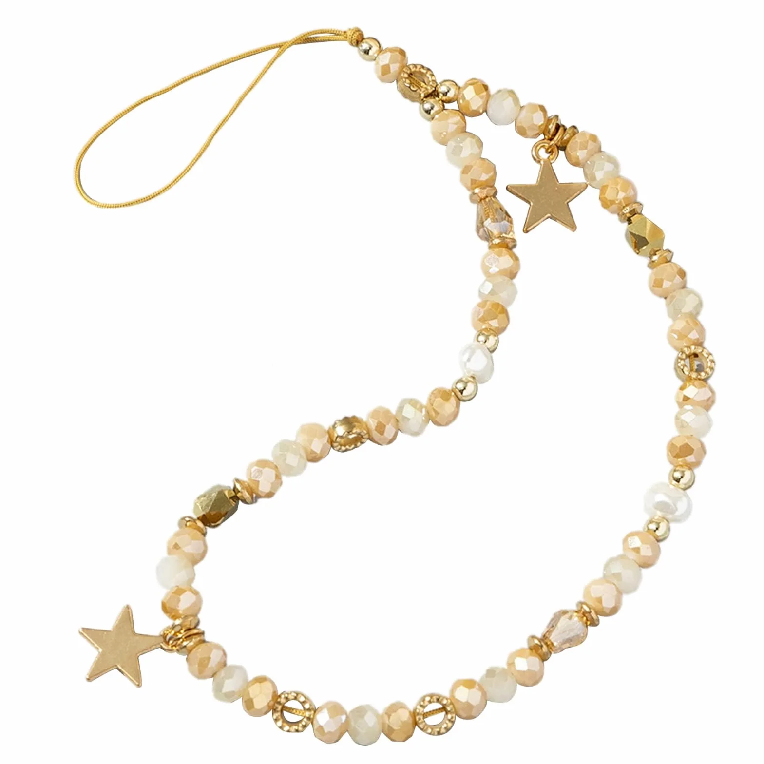 WaTudouYe Chaîne de perles pour téléphone - Bijoux pour téléphone - Anti-perte - Cordon pour téléphone - Corde en étoile - Pendentif pour téléphone - Lanyard pour téléphone pour femmes et filles
