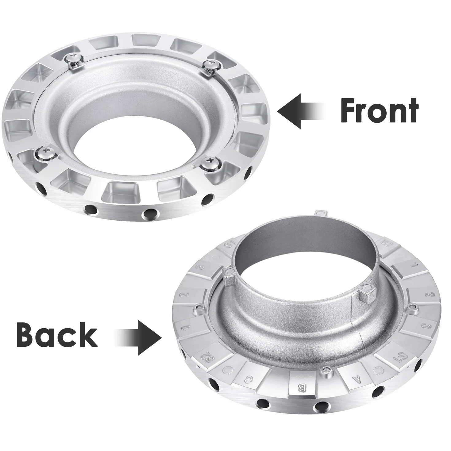 Neewer Bague de Vitesse Bowens en métal pour boîte à lumière Bowens pour Flash monoéclairage