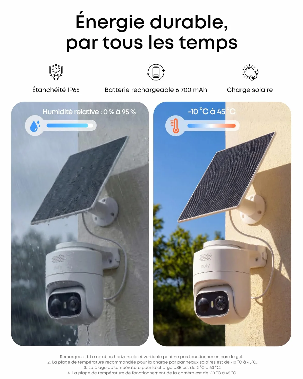 eufy Security eufyCam C37, caméra Surveillance WiFi extérieure sans Fil, Suivi IA motorisé à 360°, Solaire 2K, détection de Personnes/Animaux/véhicules, sans Frais, Carte microSD Non Incluse