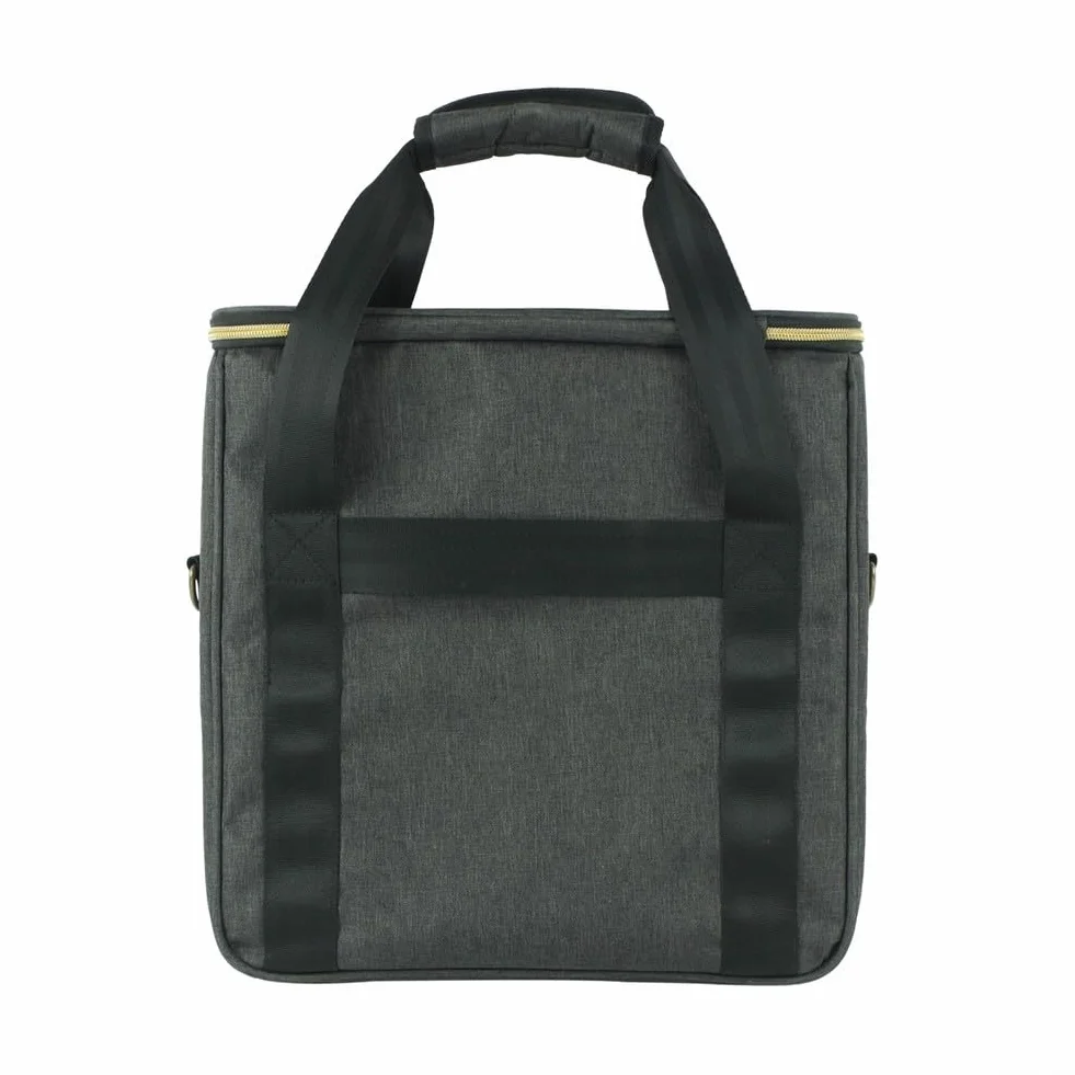 Sac de rangement pour disques vinyles - Noir - Design robuste - Transport à la main