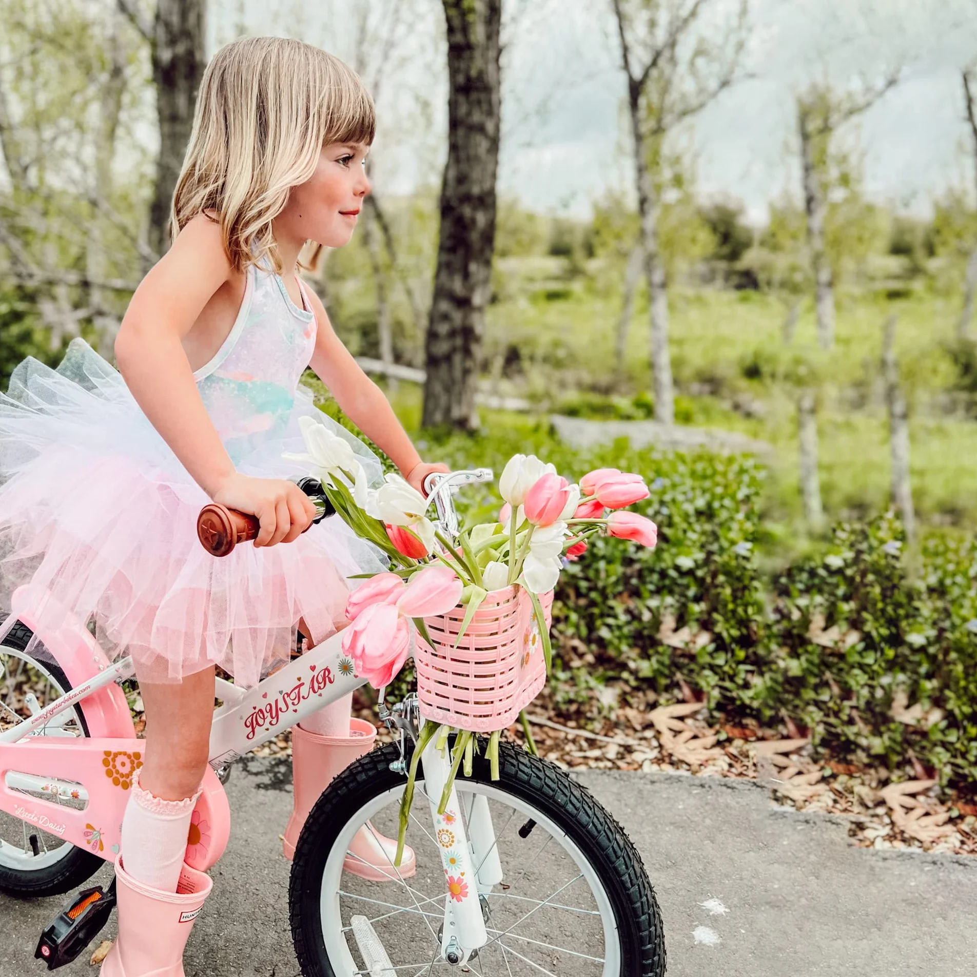 JOYSTAR Little Daisy 12/14/16 Pouces vélo pour Filles 2-7 Ans avec Stabilisateur et Panier