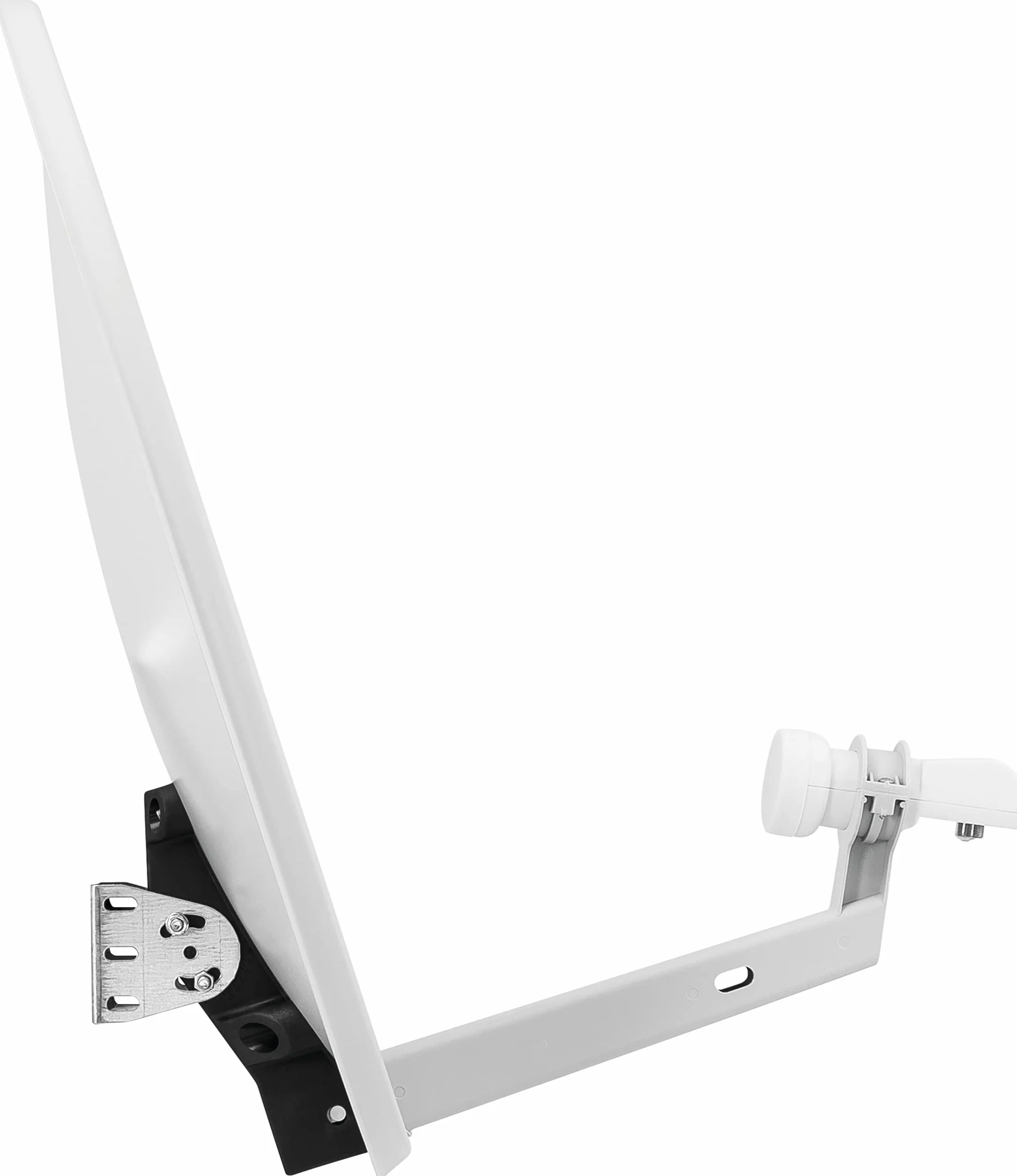 TechniSat TECHNITENNE 60 - Antenne parabolique pour 2 participants (Installation Satellite numérique de 60 cm, kit Complet Comprenant avec Support de mât et LNB Twin Universel) Gris Clair