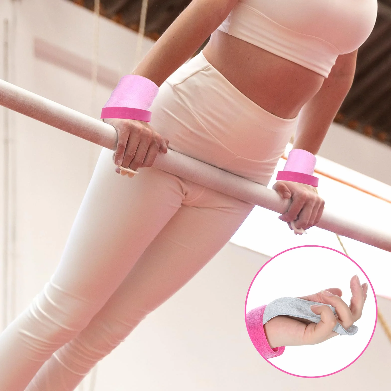 Ensemble de poignées et bandeaux de gymnastique pour filles - Gants, protection paume, support poignet