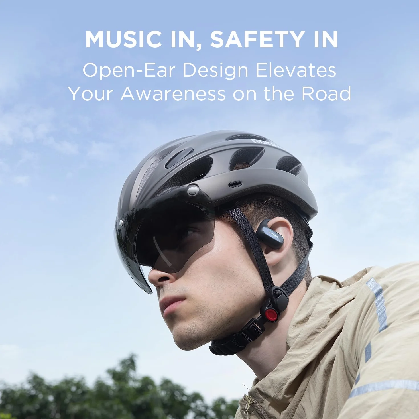 1MORE Fit SE S30 Casque Bluetooth sans Fil avec 4 Microphones pour des appels clairs, Design divisé avec Crochets d'oreille, IPX5, 30 Heures d'autonomie, Compatible avec iPhone et Android (Noir)