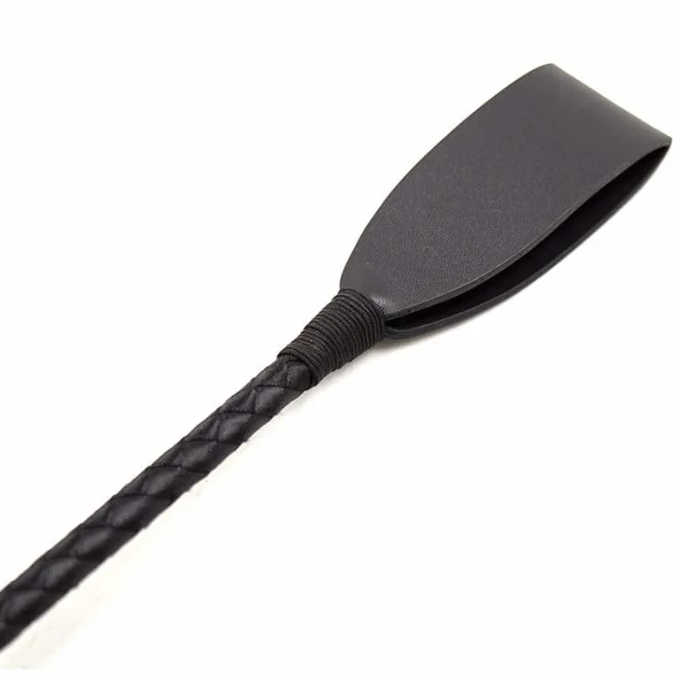Cravache d'équitation 30 cm poignée antidérapante bâton compact
