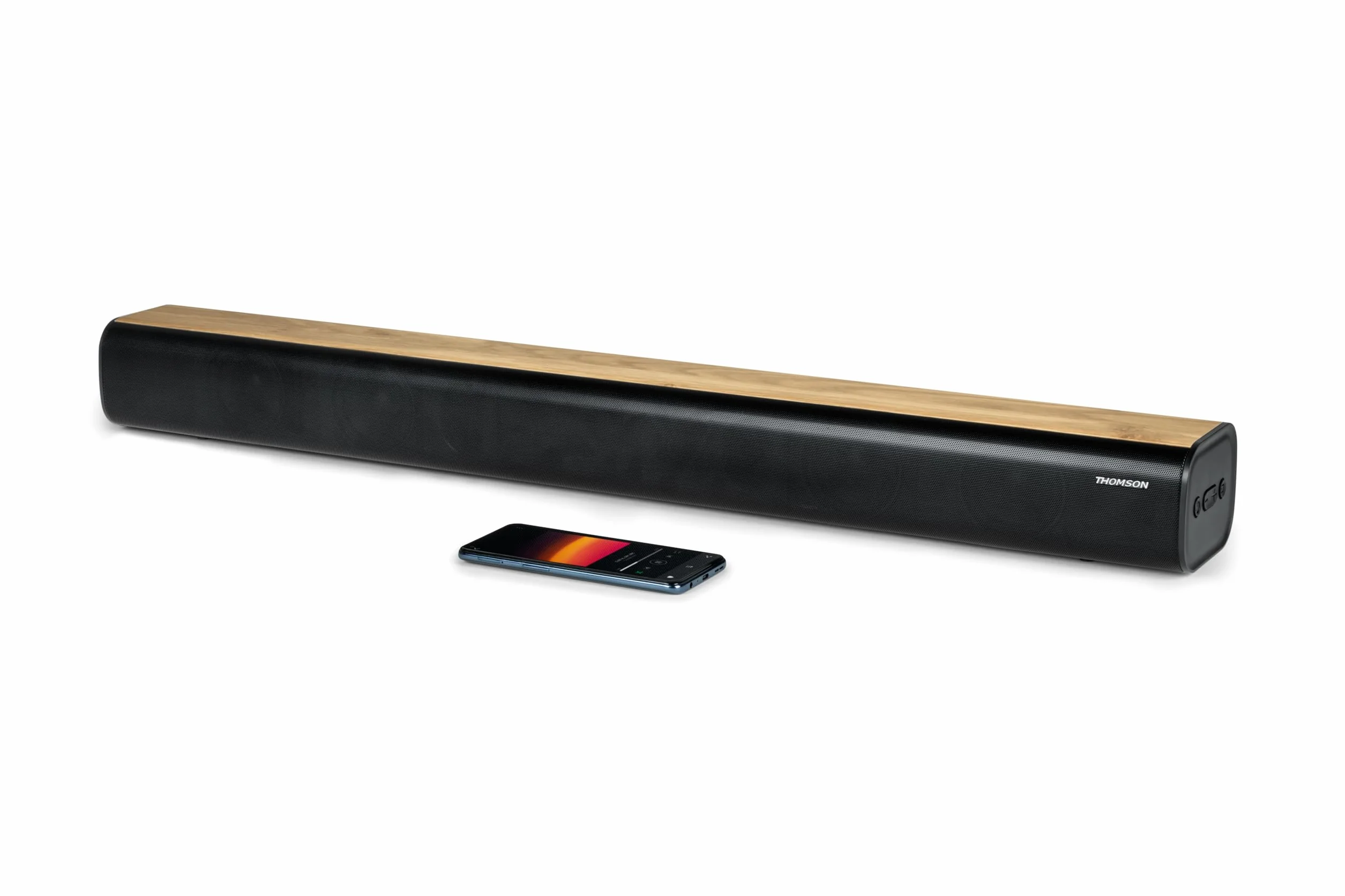 THOMSON Barre de Son Bluetooth 5.0 200W Sans fil Noir Bois 86 cm SB402BT