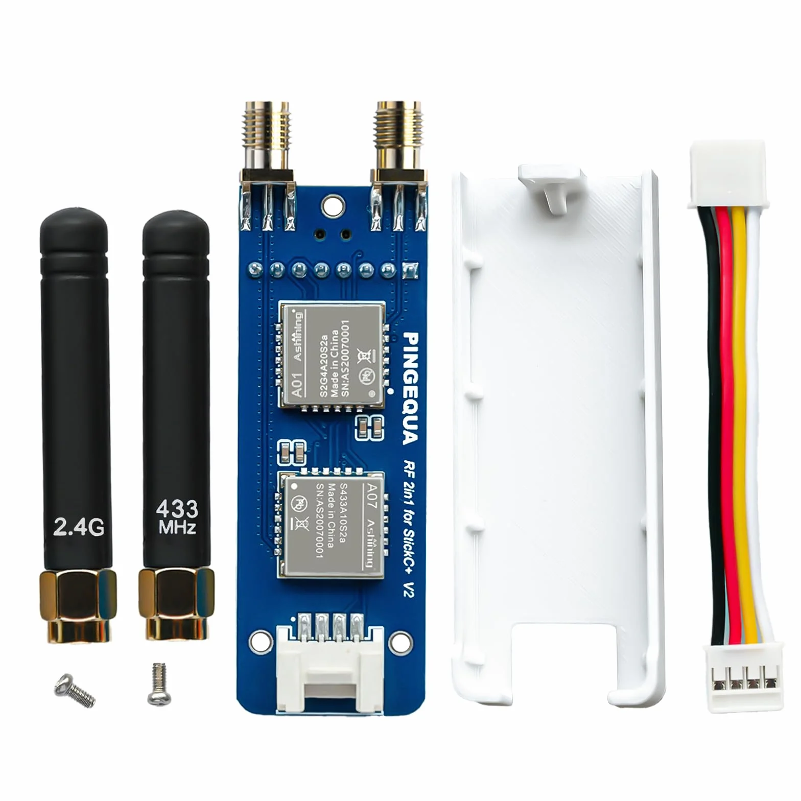 Module RF 2 en 1 pour M5Stack StickC Plus, prend en charge NRF24 2,4 GHz et CC1101 433 MHz, compatible avec M5Stack StickCPlus 1.1&2 avec firmware Bruce (avec étui imprimé en 3D)