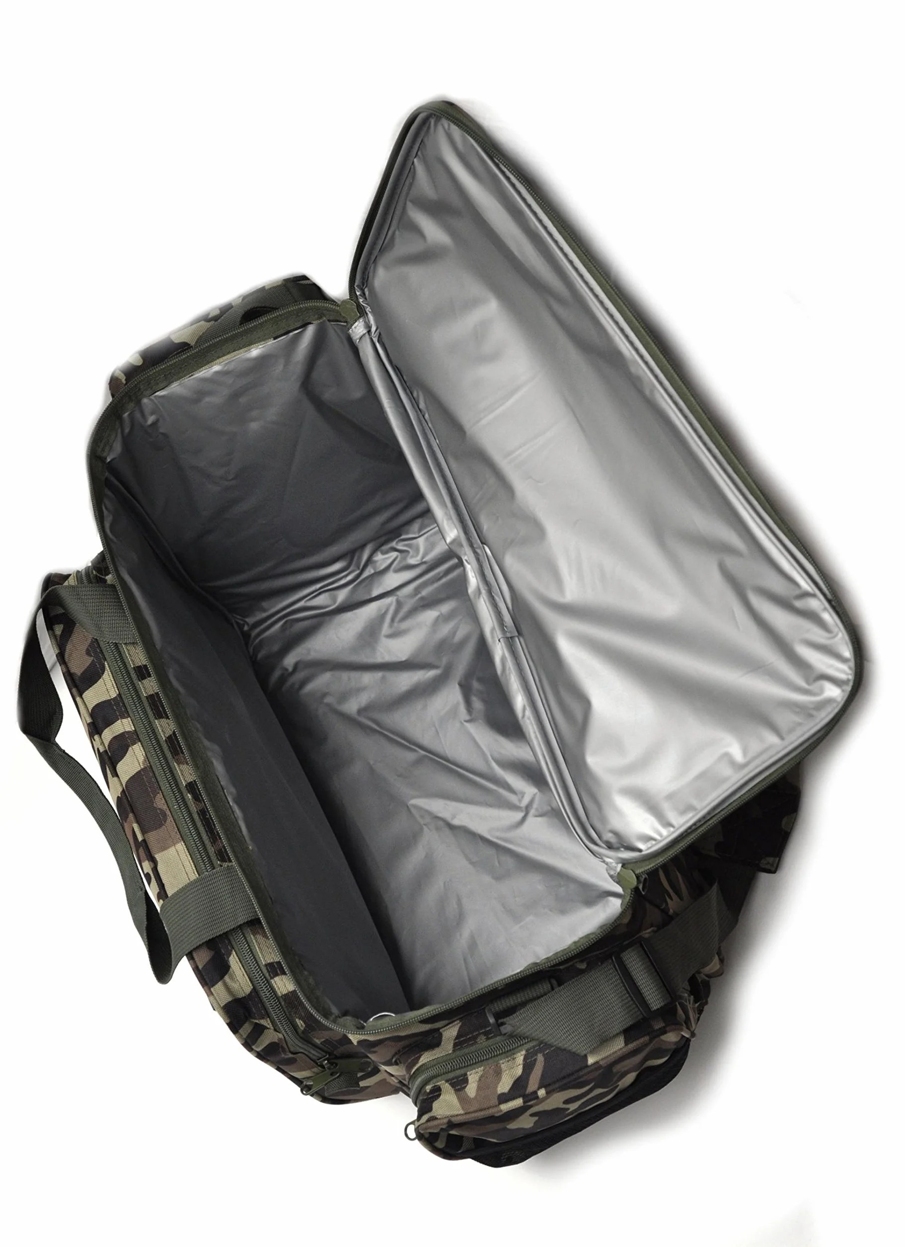 Grand sac fourre-tout de pêche isolé camouflage foolsGold