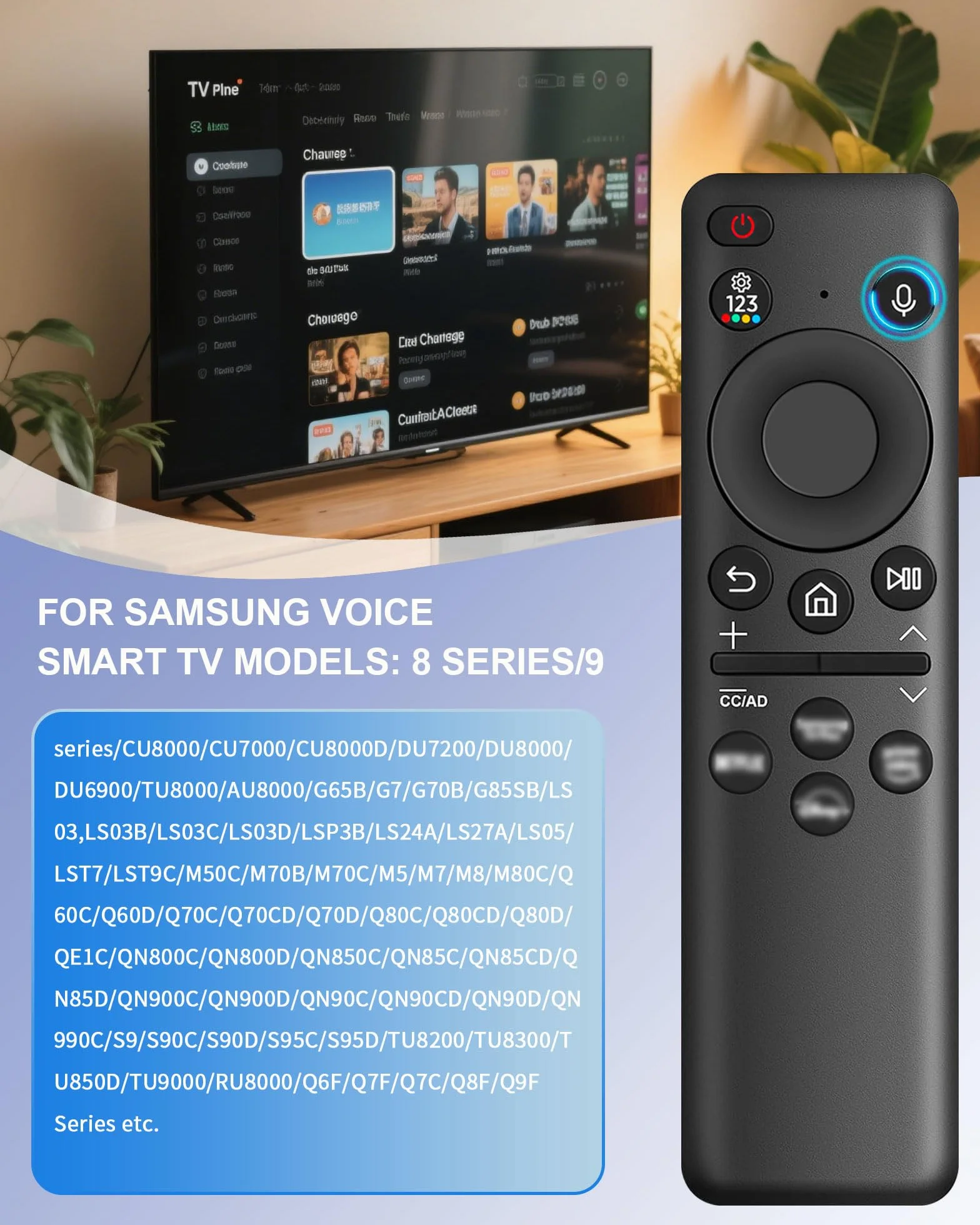 Télécommande de Rechange BN59-01432A pour Samsung Smart TV, Neo LED, 4K, HD, Noir