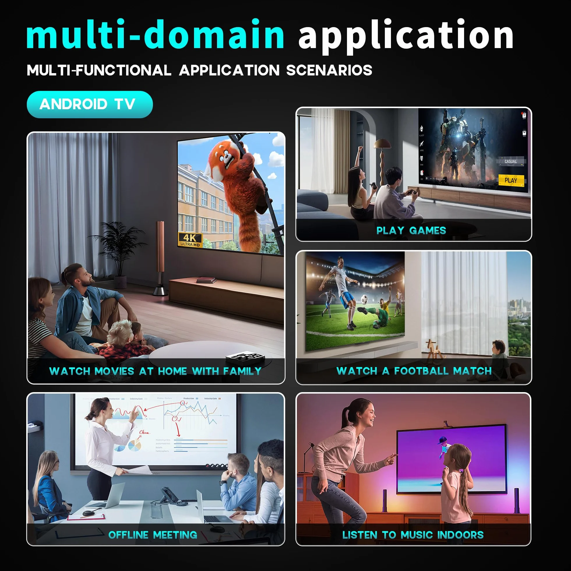 Boitier Android 14.0 TV Box, TV Box Android with RK3518 Quad-Core 32bit Cortex-A53 Chip Mali 450 MP2 GPU Support 2G RAM 16G ROM Ethernet 10/100M 2.4G /5G Dual-Band WiFi HD 4K BT V5.4 Smart TV Box