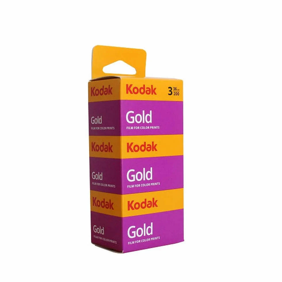 Kodak Pack 3 x Pellicule Kodak Gold Couleur 200 ISO - Format 135-35 mm - 36 Poses