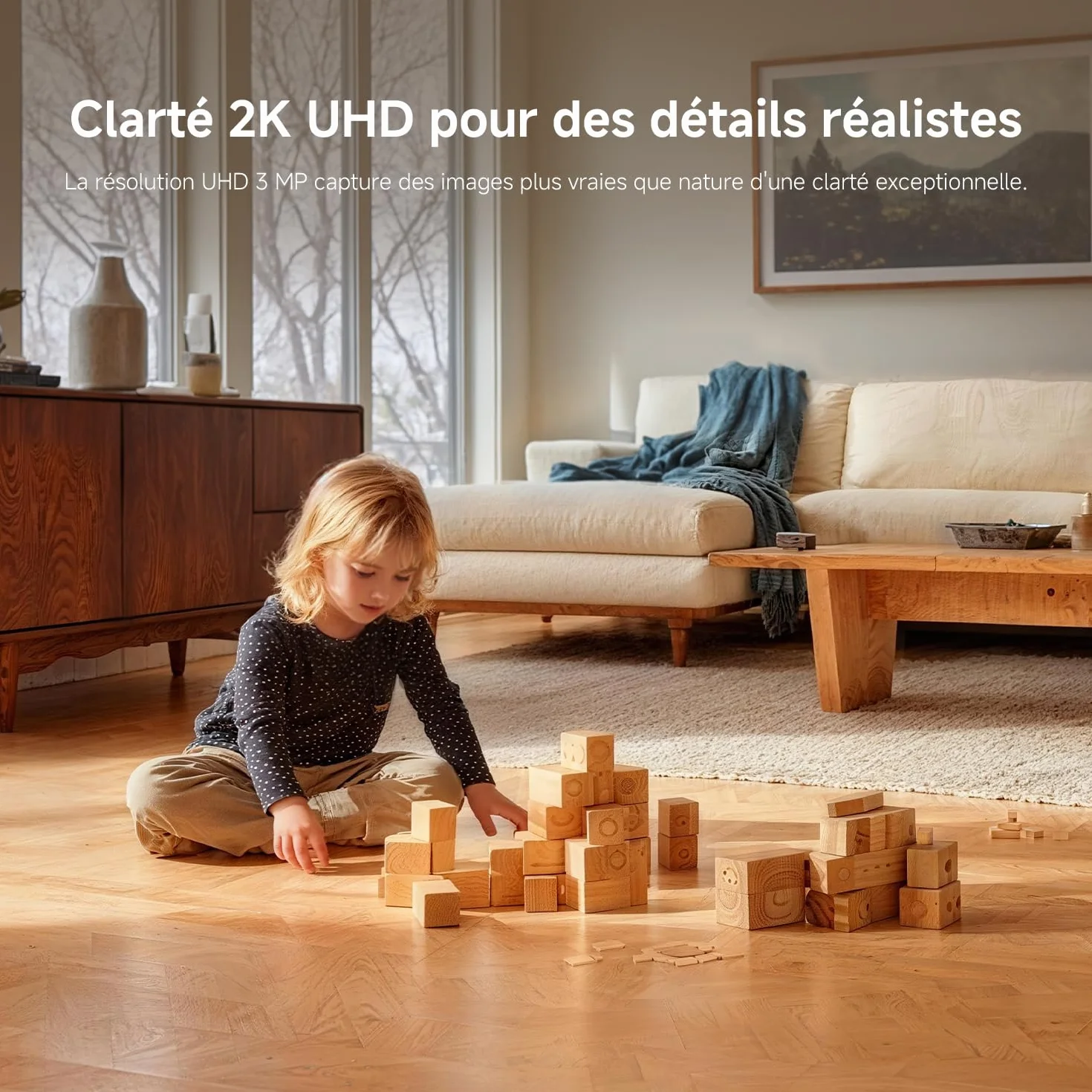 XIAOMI C302 Caméra Intérieure, 2K 3MP à 360°, Caméra de Surveillance, WiFi 6, Clôture Virtuelle, Détection et Suivi Personnes & Animaux, Vision Nocturne Couleur Starlight, Audio Bidirectionnel, Alexa