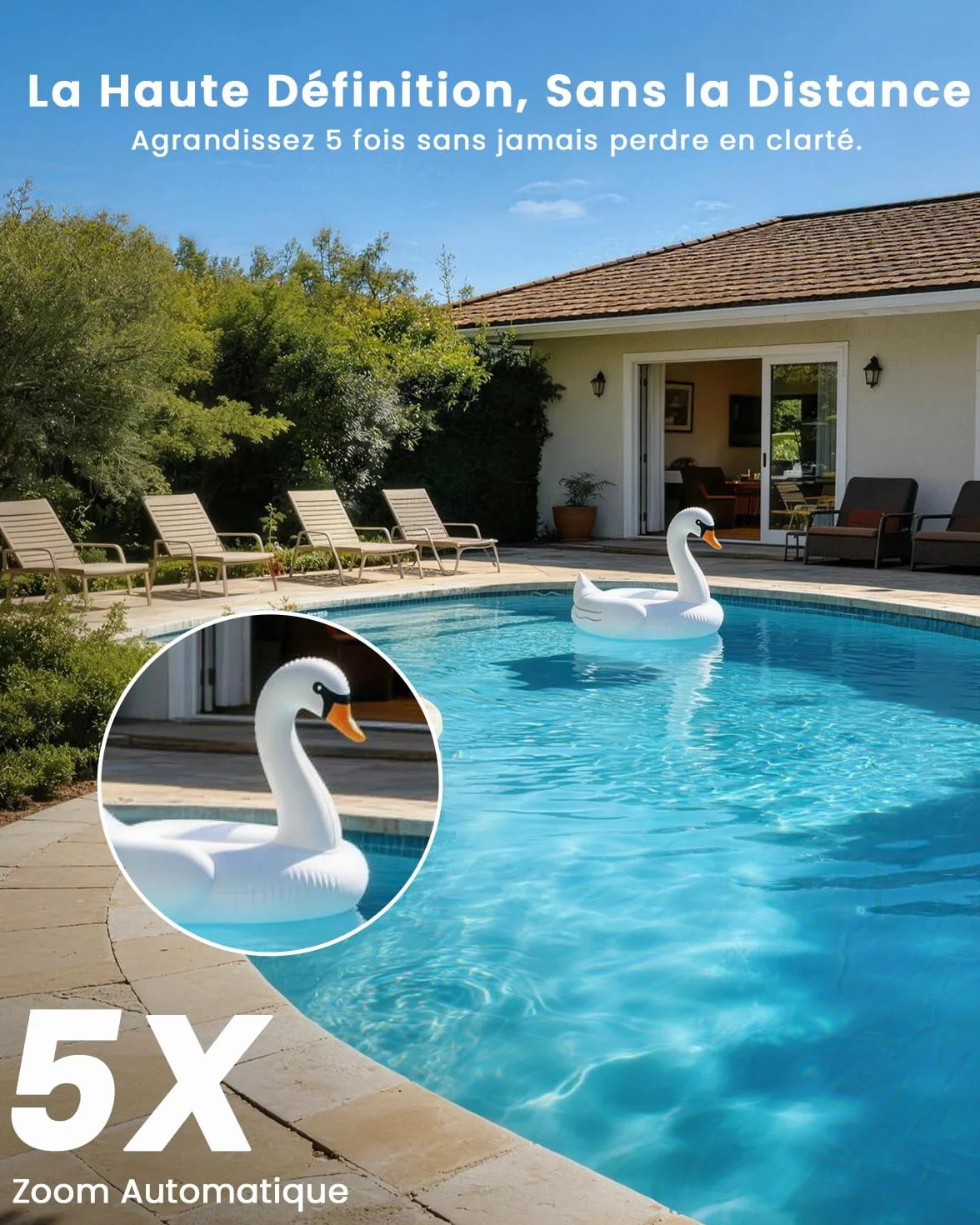 ieGeek 3K 5MP Camera Surveillance WiFi Exterieure sans Fil Solaire - 360° PTZ Camera Solaire PIR Détection Humaine, Vision Nocturne Couleur, Audio Bidirectionnel, Sirène Alarme/Alexa/IP65