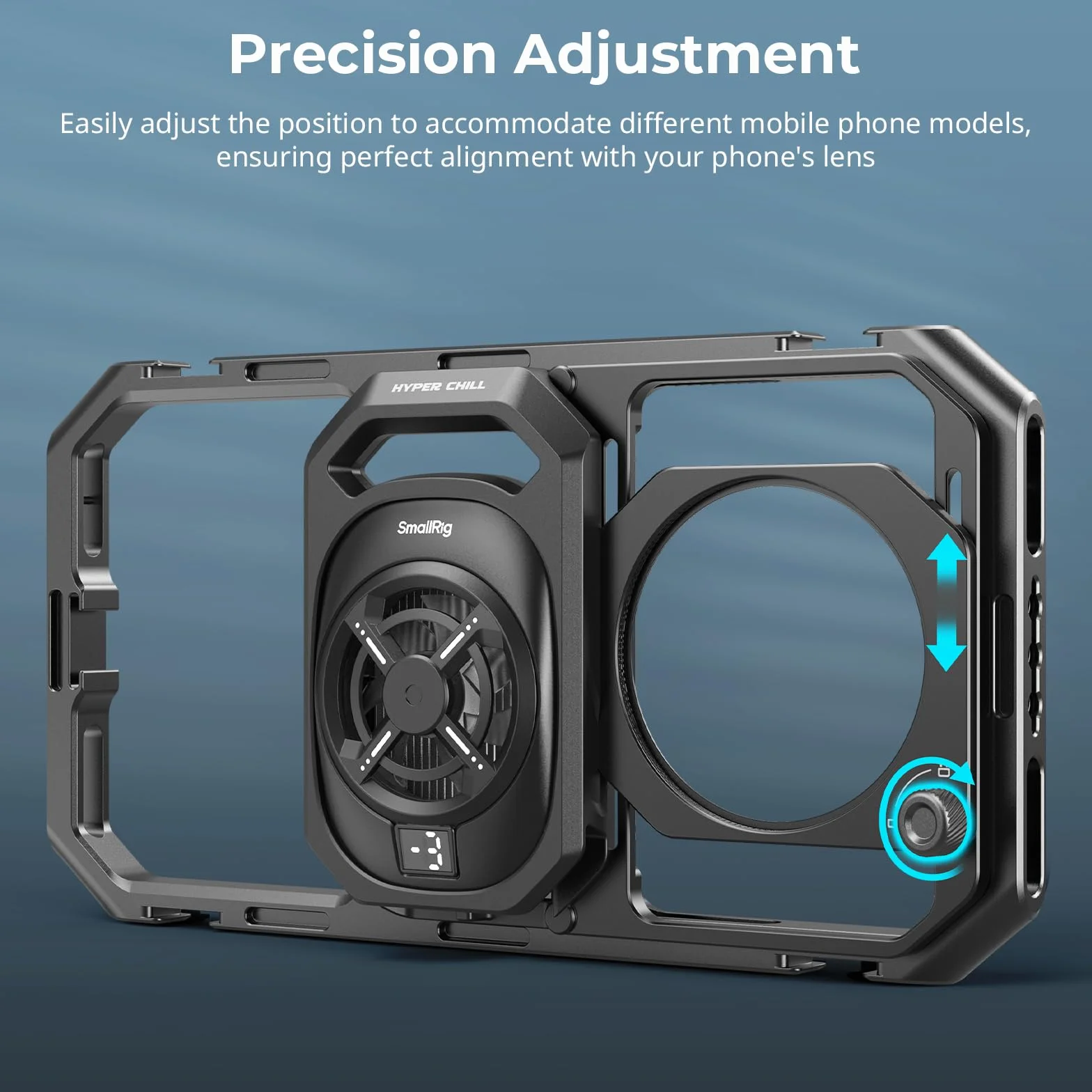 SMALLRIG Adaptateur de Filtre 67 mm avec Pare-Soleil Amovibles pour Cage de Téléphone Universelle 4704/4597/5275/5276/4299B, pour iPhone, pour Samsung et Smartphones - 5277
