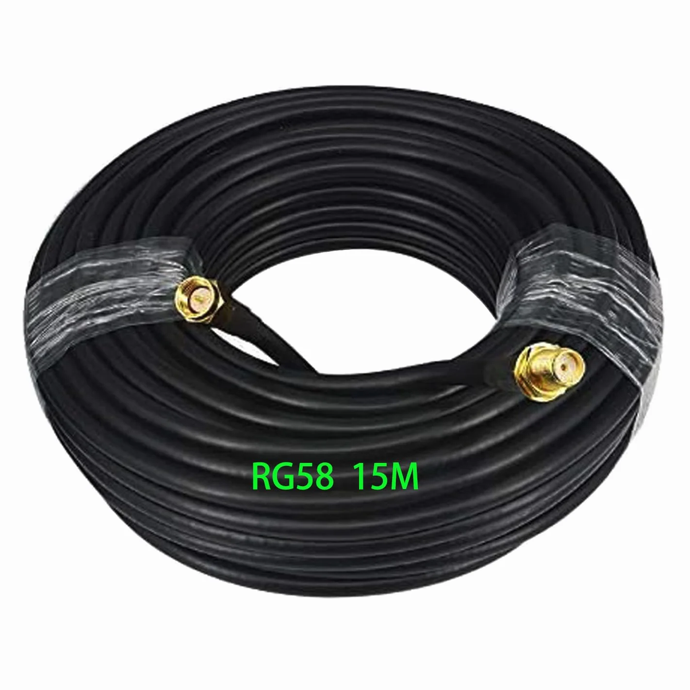 GTIWUNG Adaptateur SMA mâle - Femelle, RG58 Câble Coaxial 15m, Rallonge Antenne WLAN, Câble d'Extension pour Antenne Male/Femelle (50 Ohm)