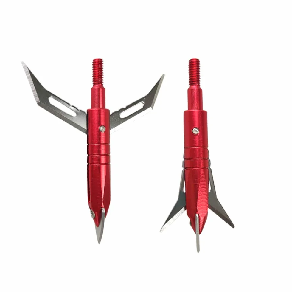 Pointes de flèche 100 Grains 3 Lames Têtes de Flèche Broadheads pour Chasse au Tir à l’Arc Arbalète