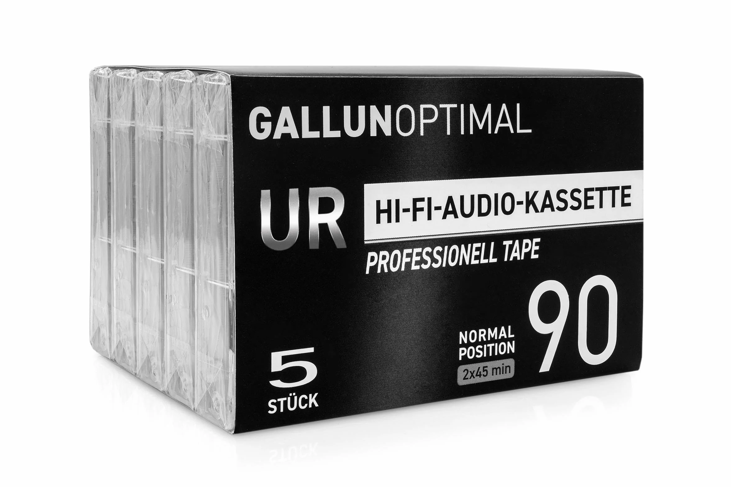 UR90 Cassettes Audio 90 Min Lot de 5 Cassettes vides