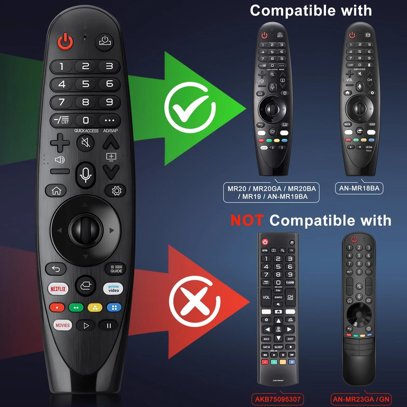 Télécommande-Universelle-pour-LG-Smart-TV, télécommande-Magique-pour-LG Nanocell UHD LED LCD HD Smart TV
