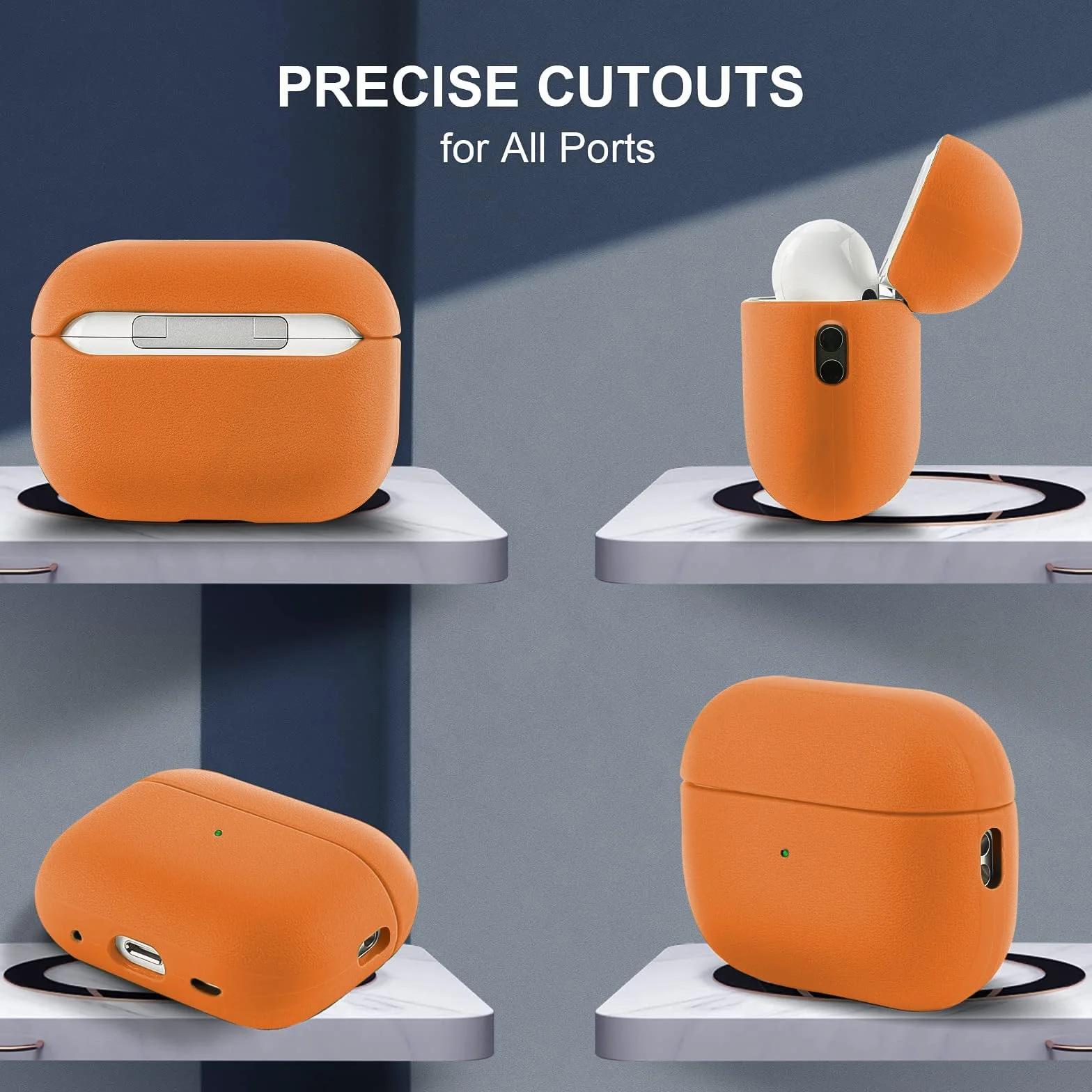 Coque TPU AirPods Pro 3ème Génération Housse Protection Apple avec Dragonne Orange