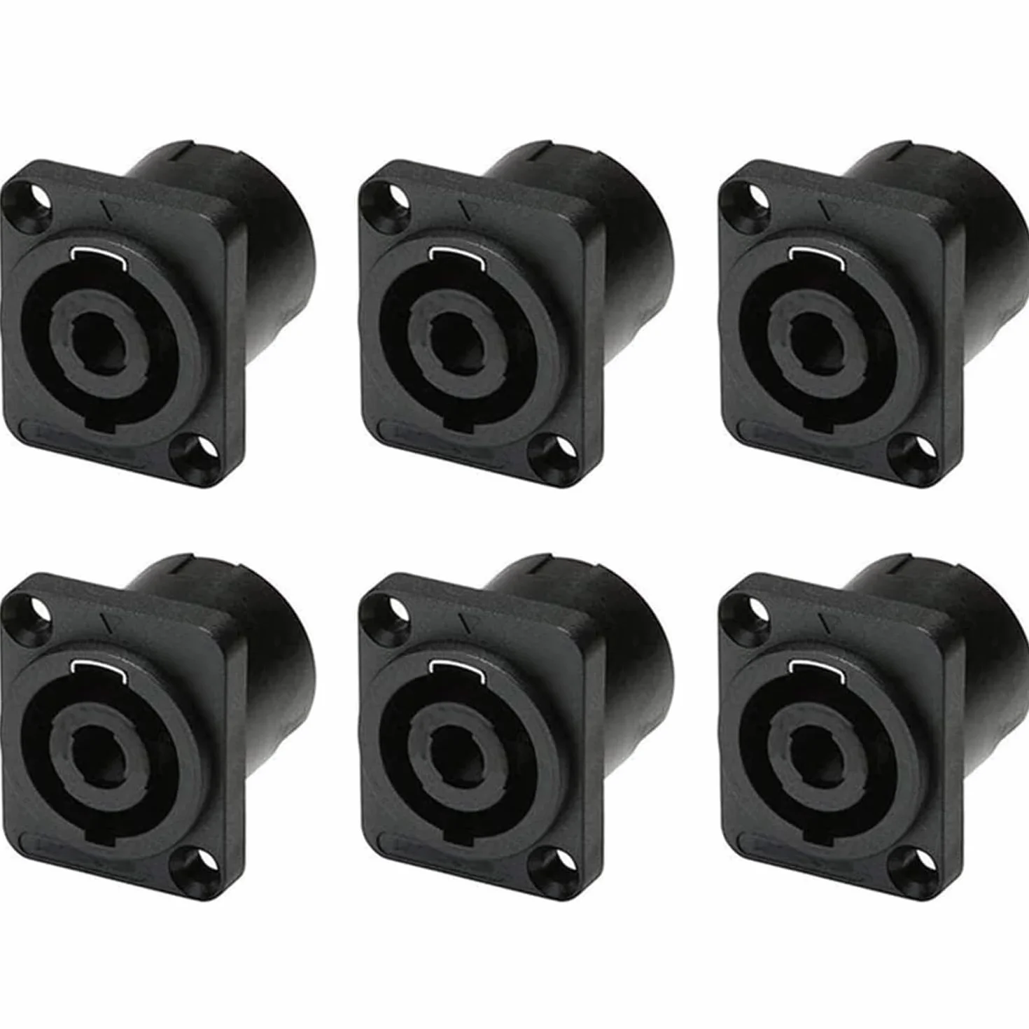 Greluma 6 pcs connecteurs femelles audio à 4 broches à verrouillage par rotation, compatibles avec les prises Speakon NL4MP, NL4MPR, NL4FC, NL4FX et NLT4X.
