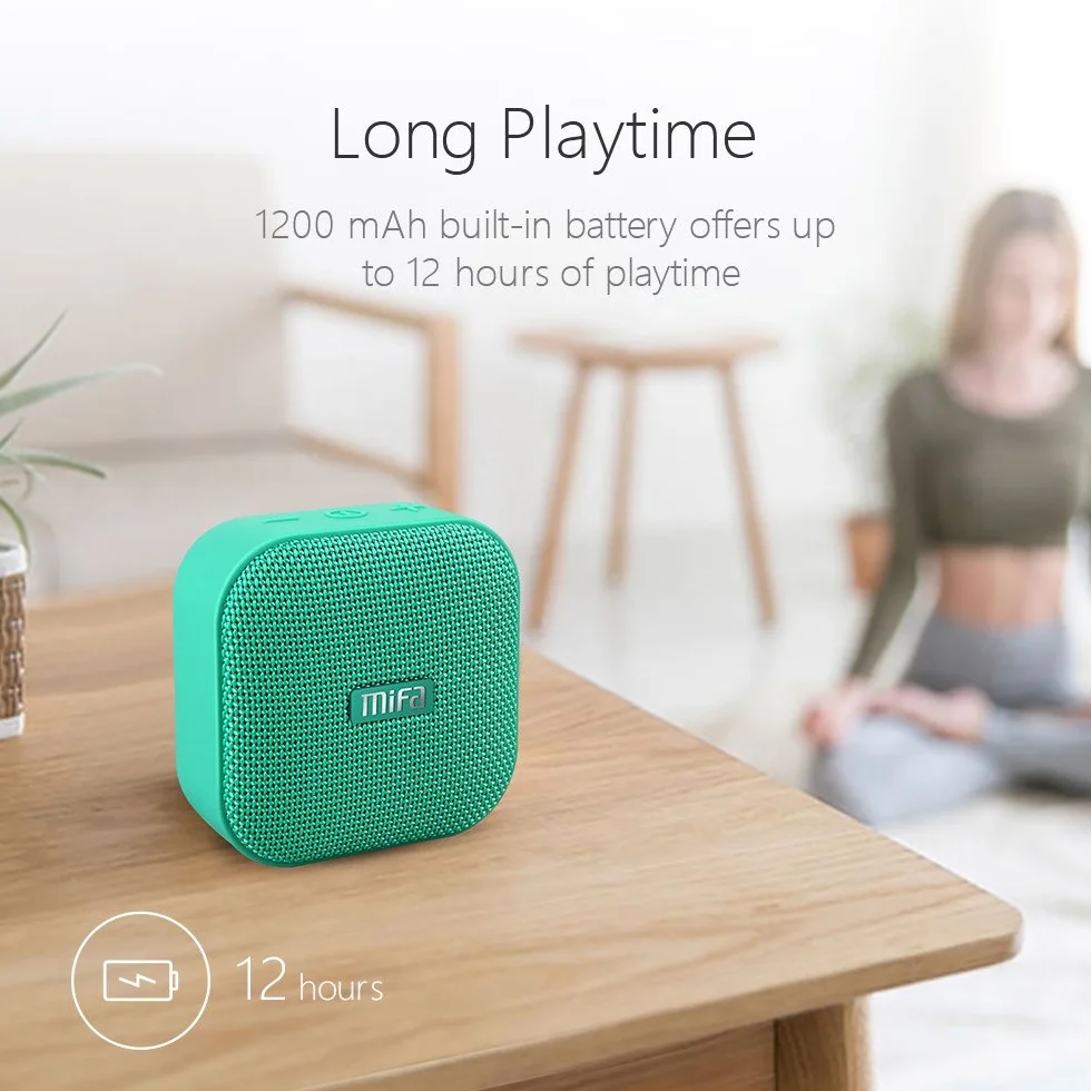 MIFA A1 Enceinte Portable, Haut Parleur Bluetooth et IP56 étanche et Anti-Poussière, Temps 15 Heures, Port Micro SD et Microphone Intégré