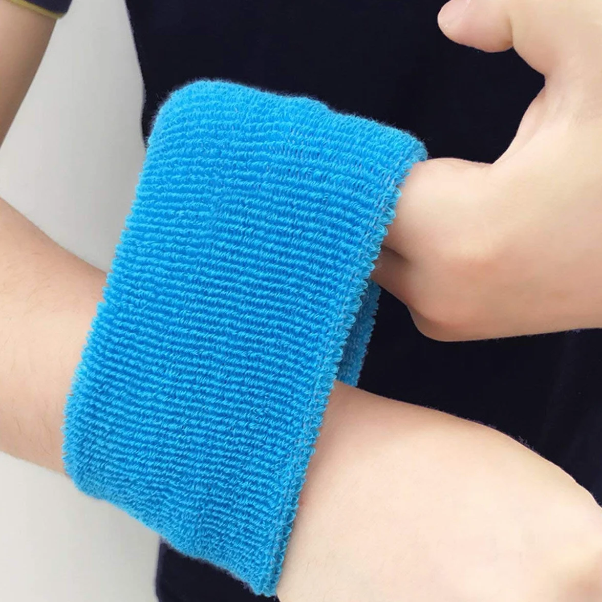 Czemo 24 Pièces Bandeau de Transpiration en Sport Poignet éponge Antisudation pour Hommes Femmes Enfants
