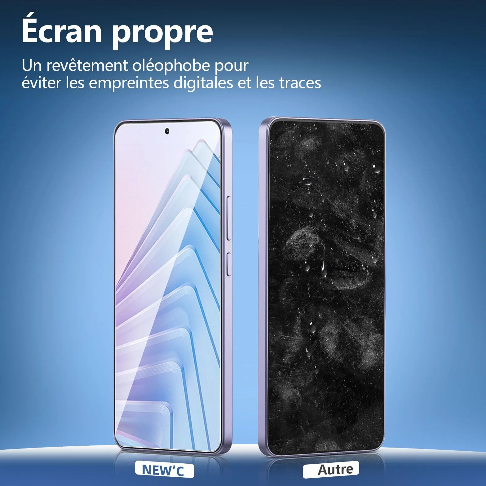 NEW'C Lot de 3, Verre Trempé pour Xiaomi Redmi Note 14 5G/4G, (non compatible avec Xiaomi Redmi Note 14 Pro 5G) Protection écran efficace contre les Rayures - sans Bulles - Ultra Résistant