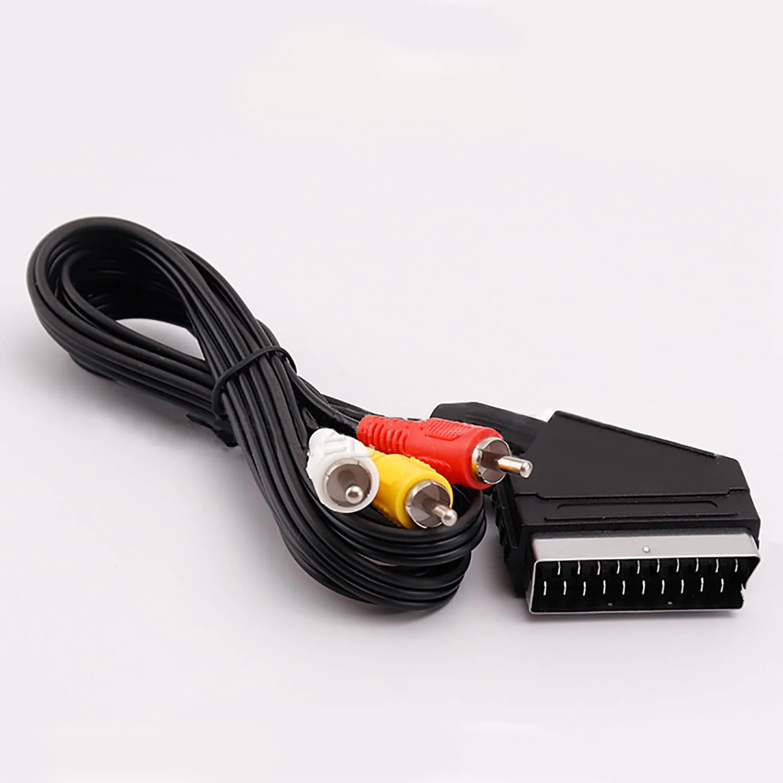 WANGCL 2PCS 1.8M Câble Péritel Adaptateur Péritel Péritel vers RCA Câble Péritel pour Lecteur DVD vers TV Composite AV Connecteur Convertisseur pour TV DVD VCR NES FC