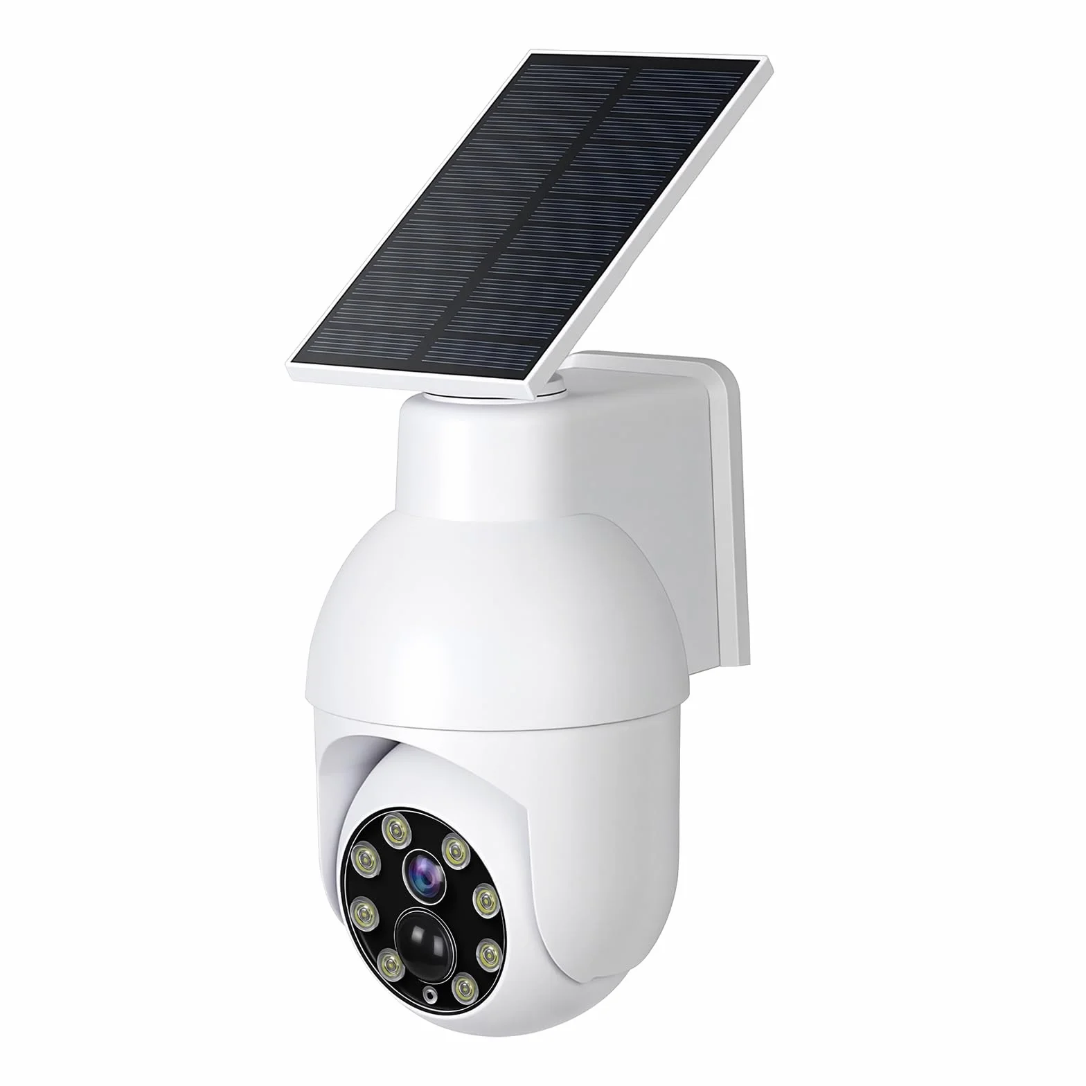 ERWEY Caméra factice solaire avec capteur et lumière rouge clignotante - Caméra de surveillance factice - Étanche IP54 - Pour intérieur et extérieur