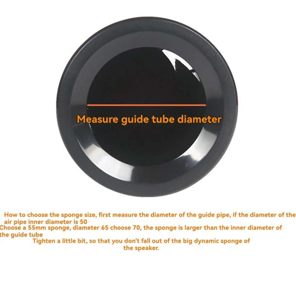 2pcs Éponges pour Tubes de Sortie de Haut-Parleur, Tubes Reflex, Évents de Haut-Parleur pour Woofer. Améliore la Phase des Basses.