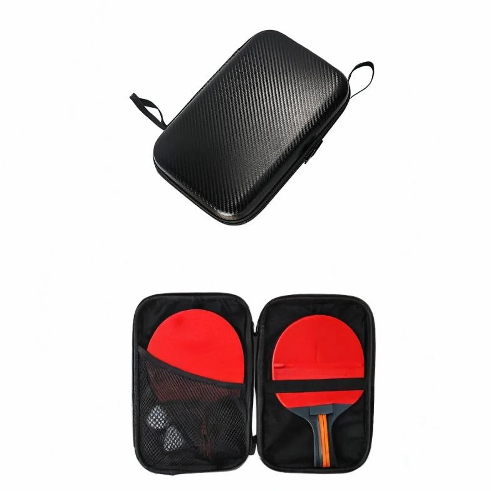 Housse Protection Raquette Tennis Table Sac Palette Ping-Pong Étui EVA Filet Transport Raquette Balles