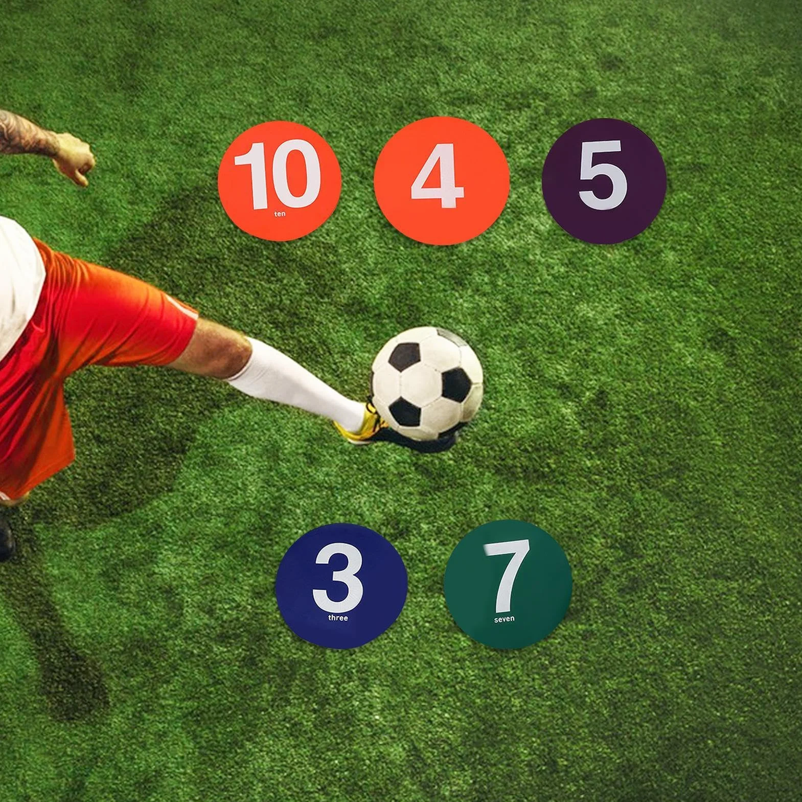 Tapis d'entraînement de football avec cônes antidérapants, Disque de sport Floor Dots, équipement d'agilité