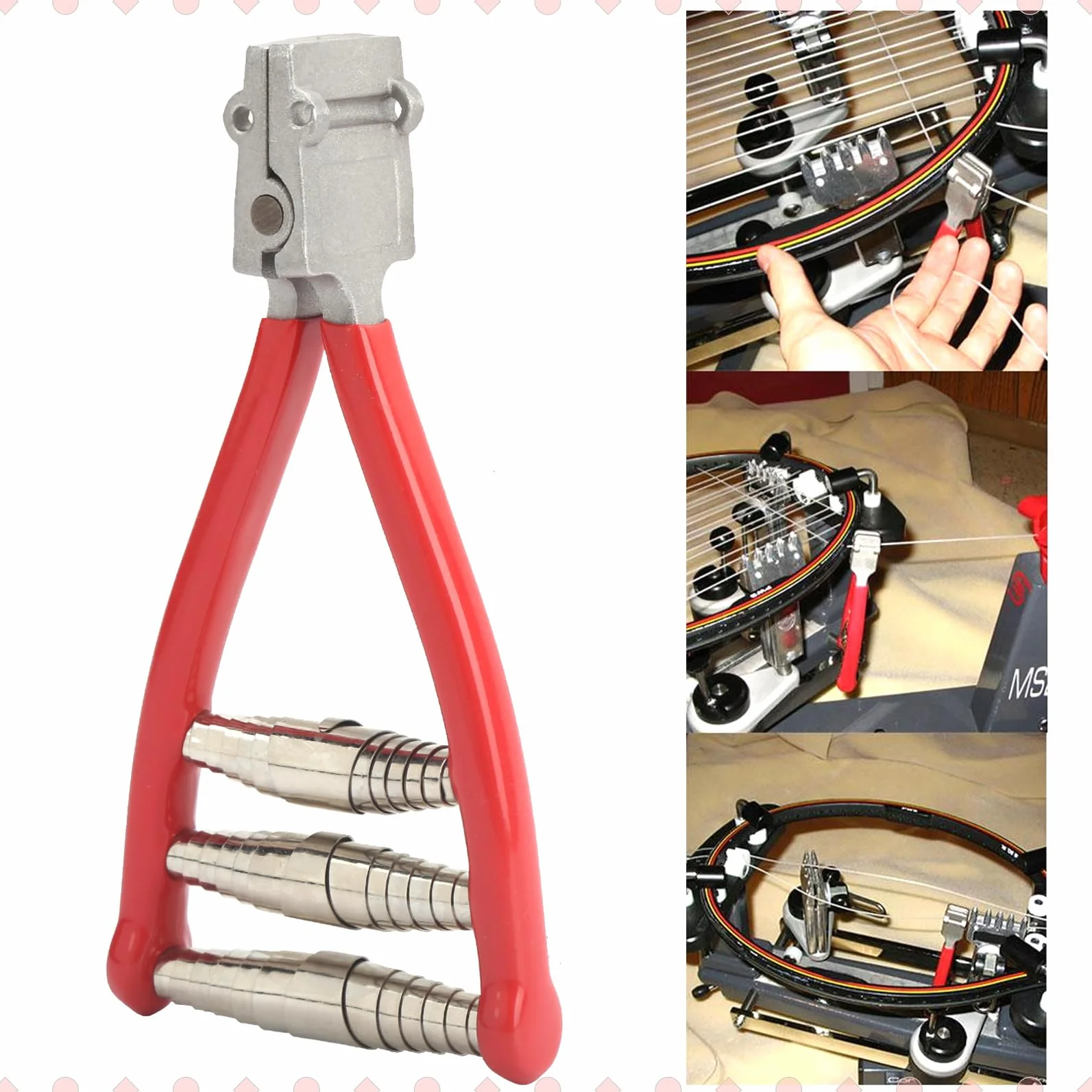 Pince à Corder à 3 Ressorts Racquet Stringer clamp pour Raquette de Tennis