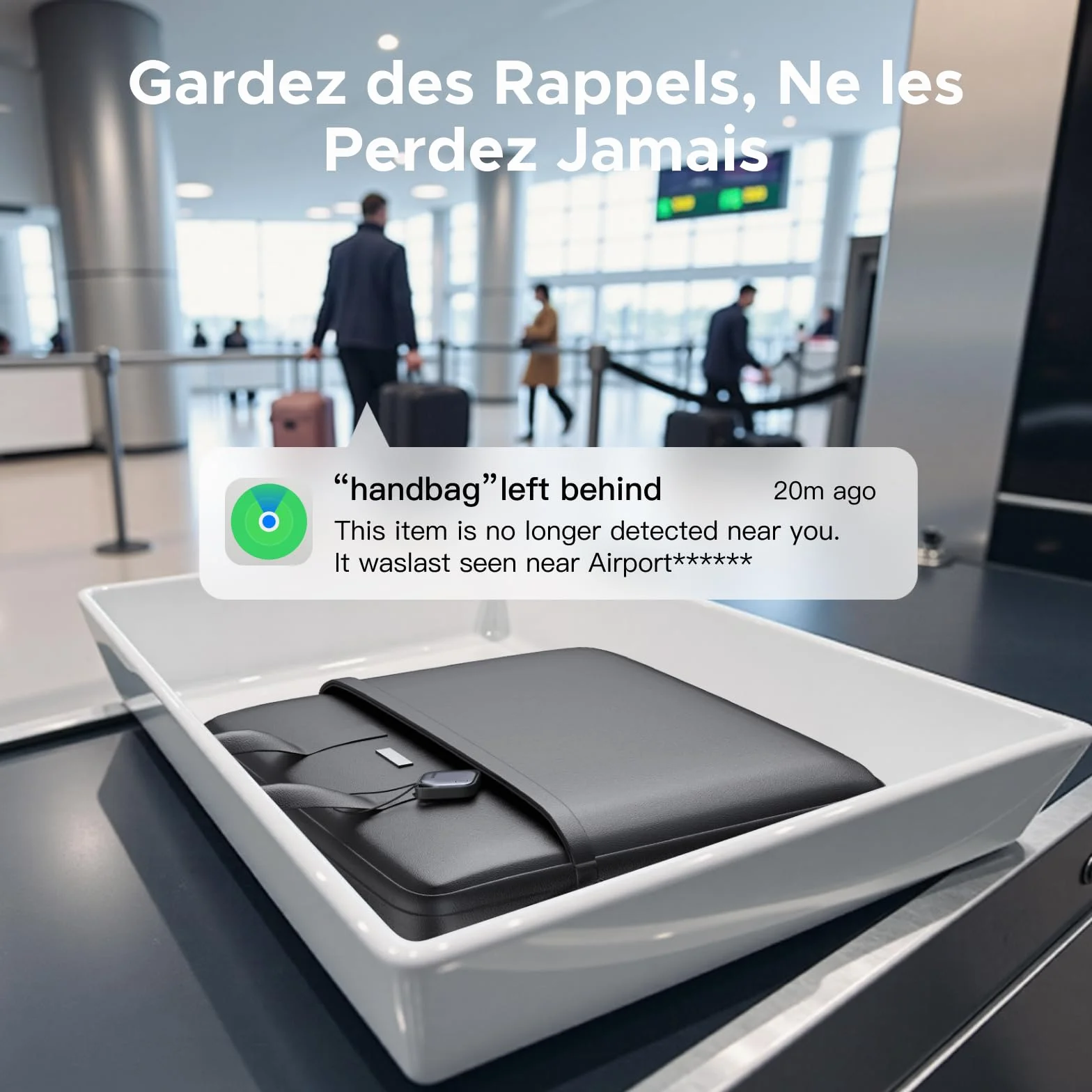 UGREEN FineTrack Tag Traceur Fonctionne avec Find My (iOS Uniquement) Chargement USB C Localisateur d'Objets Bluetooth pour Clés Valises Portefeuilles Wallet Bagages Sacs avec Câble USB C Lot de 4