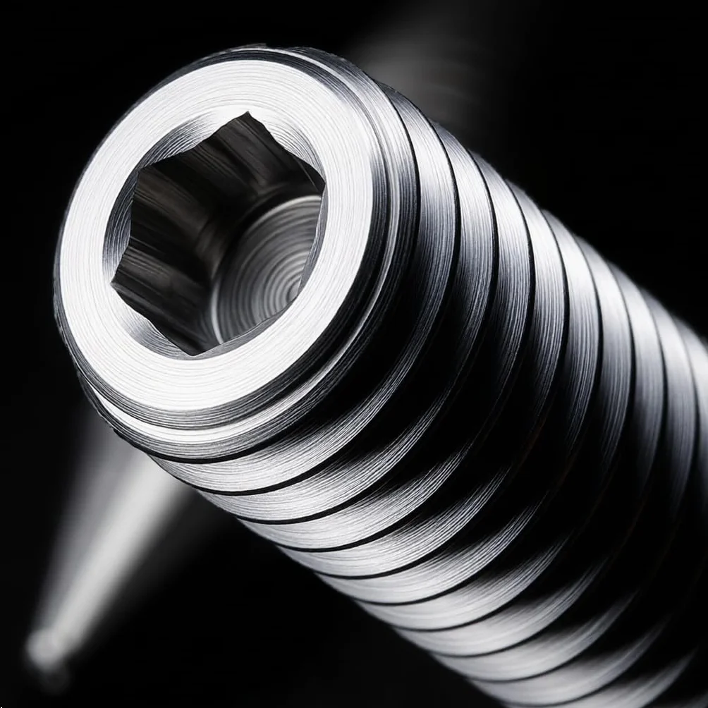 PrecisionGeek M10 L-75mm INOX Haut-Parleur Pointes de découplage/Cônes + Douille hexagonale Lot de 4