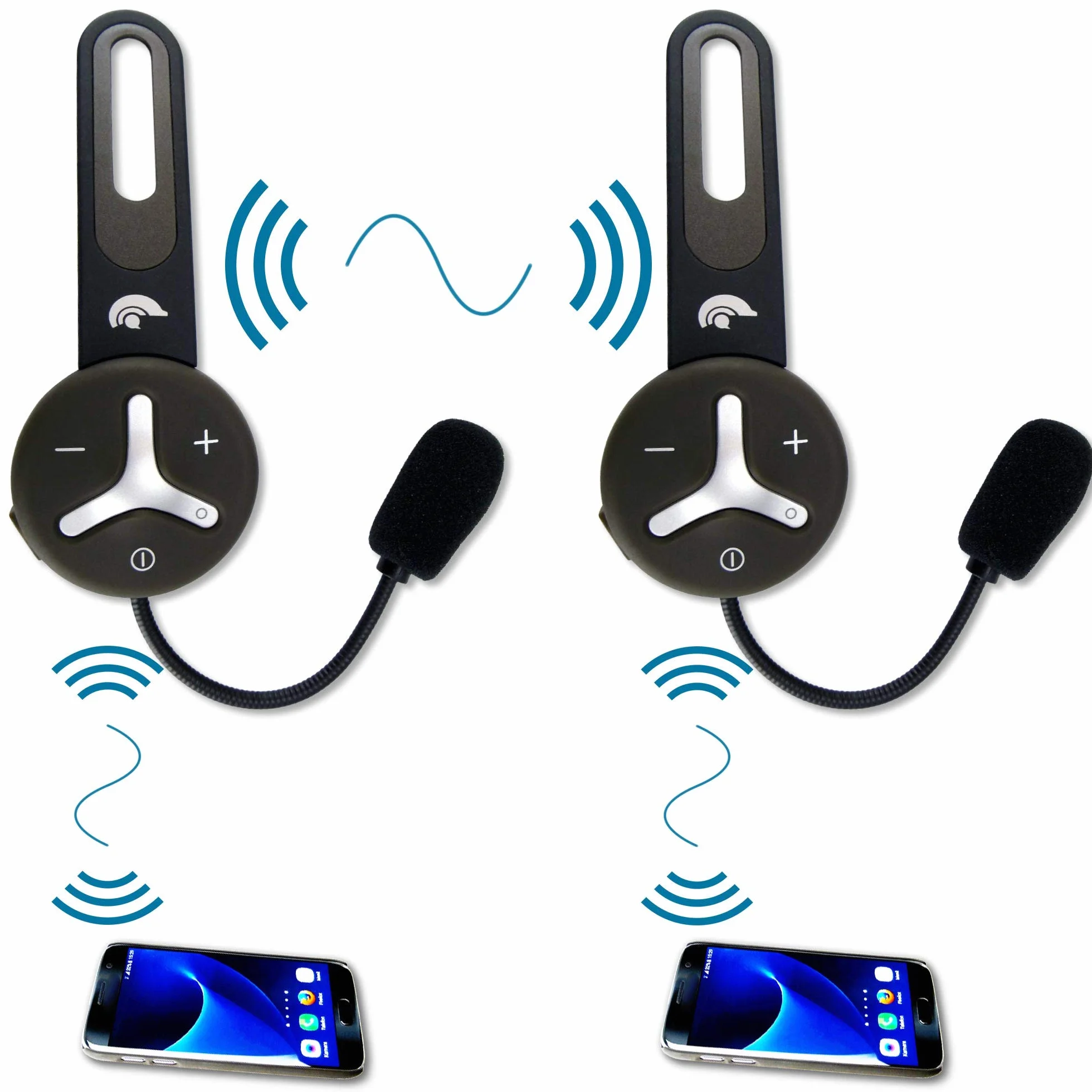 Duo Lot de 2 casques intercom Bluetooth pour vélo, sport, ski, travail, mains libres, interphone, réduction du bruit DSP, portée jusqu'à 1000 m