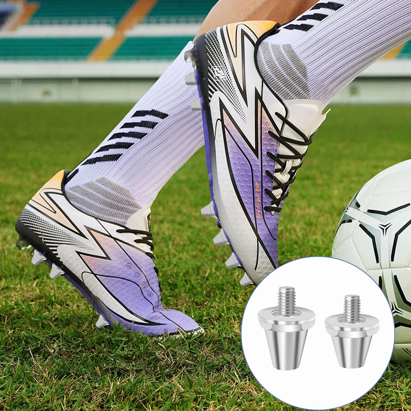 Crampons de Football M5 Compatibles Nike, Alliage d'Aluminium, Antidérapant, 11 mm 13 mm